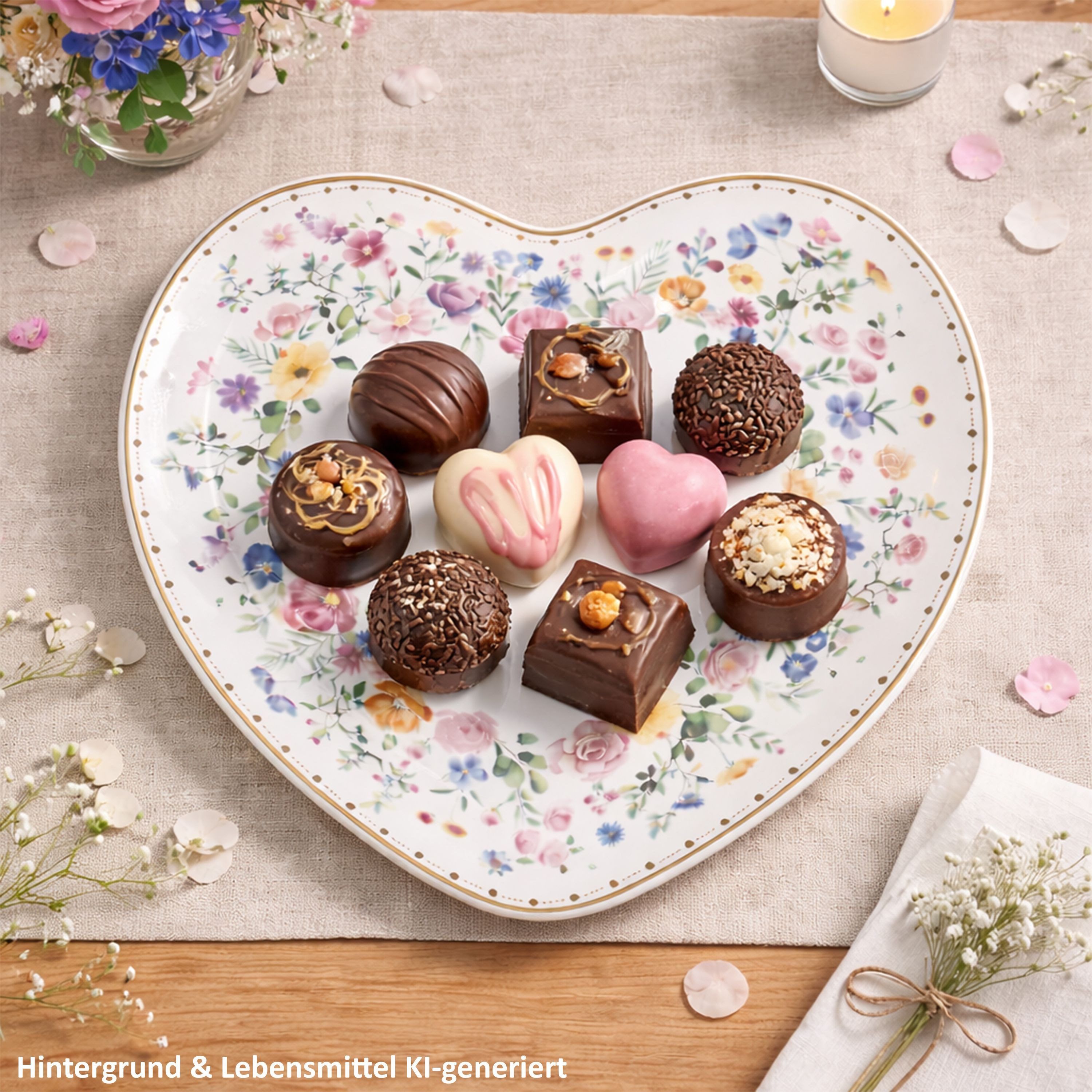 MamboCat Servierplatte MamboCat Mon Amour Servierplatte Herzform Porzellan Teller groß Kuchen, Porzellan