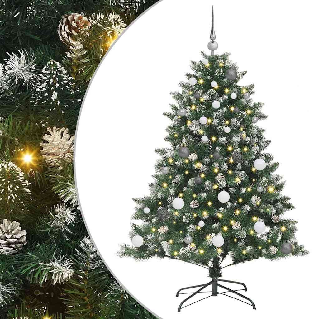 vidaXL LED Baum Künstlicher Weihnachtsbaum mit 150 LEDs mit Ständer Grün 150 cm