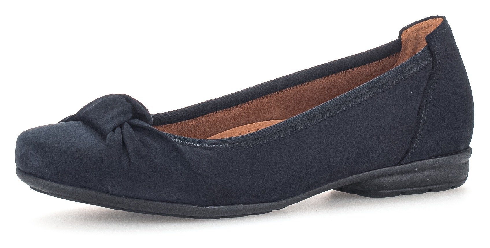 Gabor FLORENZ Ballerina Business Schuhe, Slipper mit modischem Knoten, Weit günstig online kaufen