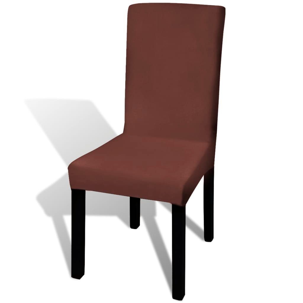 furnicato Stuhlhusse Braune Stuhlhussen 46-55 cm Rückenlehnenhöhe, 38-45 cm Breite, Knitterfreie Stuhlbezüge, maschinenwaschbar und elastisch für Hotels – Bild 2 von 5