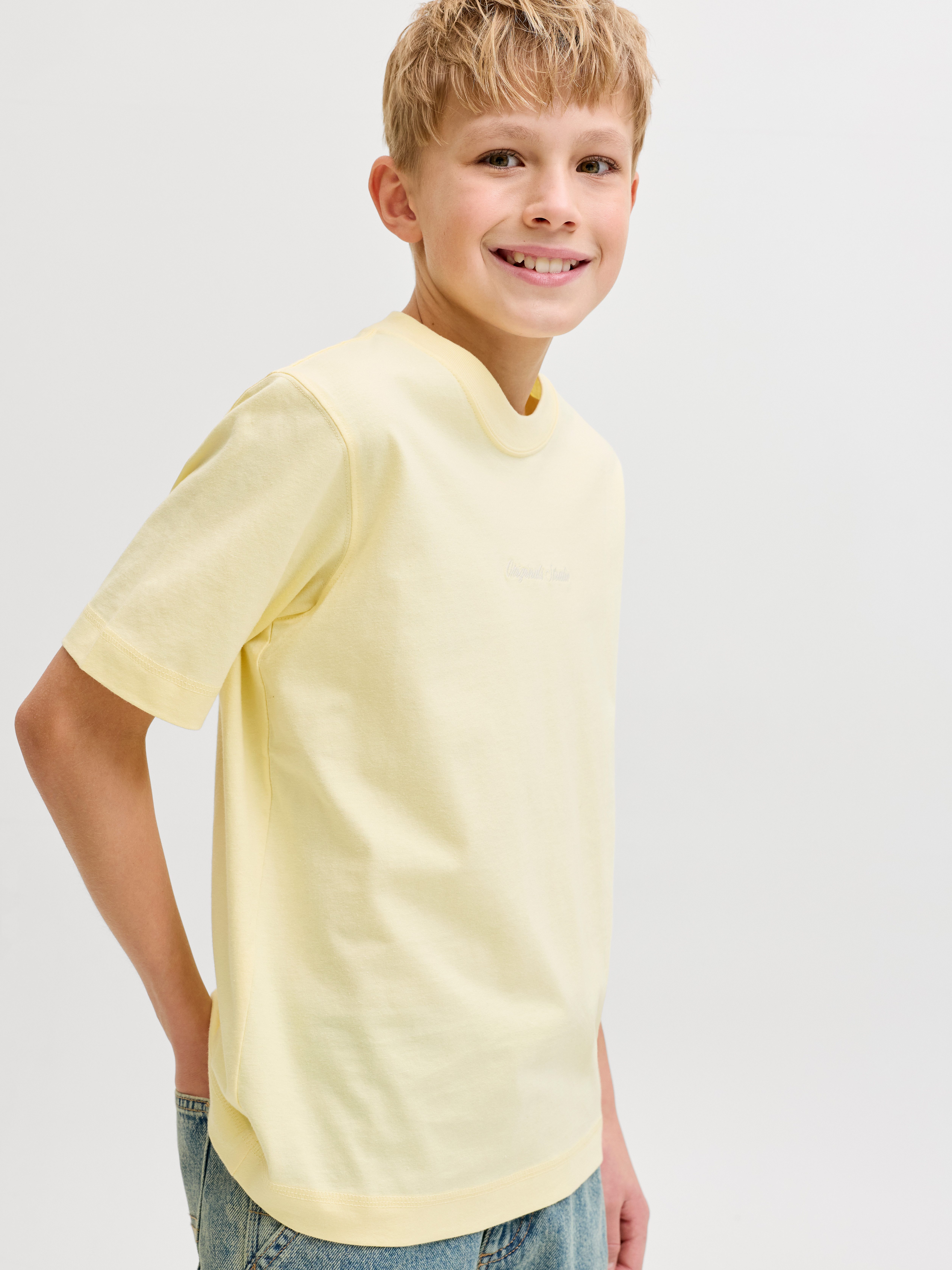 Jack & Jones Junior T-Shirt JORNORREBRO EMB TEE SS CN NOOS JNR Baumwolle, relaxed fit, Kurzarm
