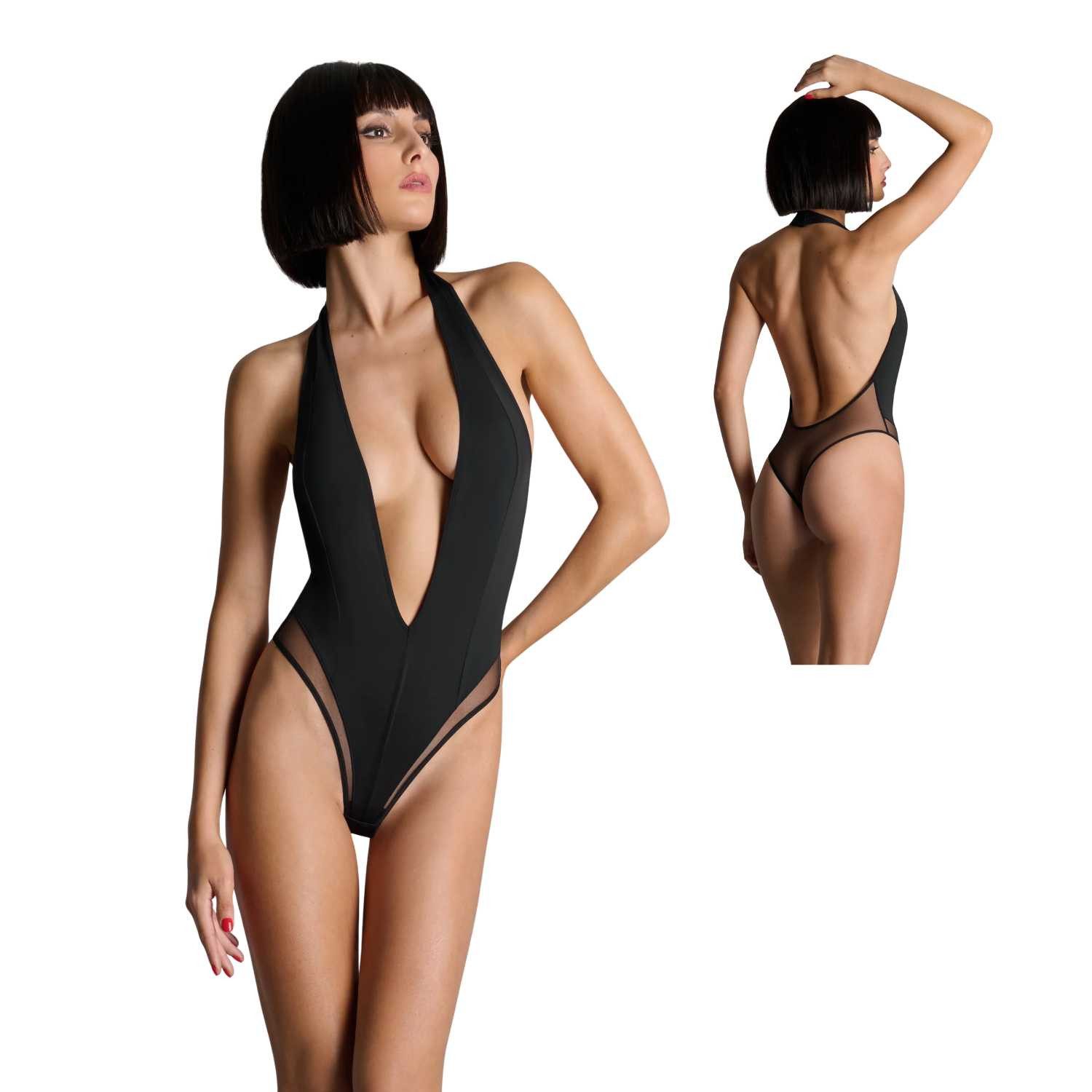 Maison Close Stringbody Nuit Fauve Langarm Stringbody schwarz sexy