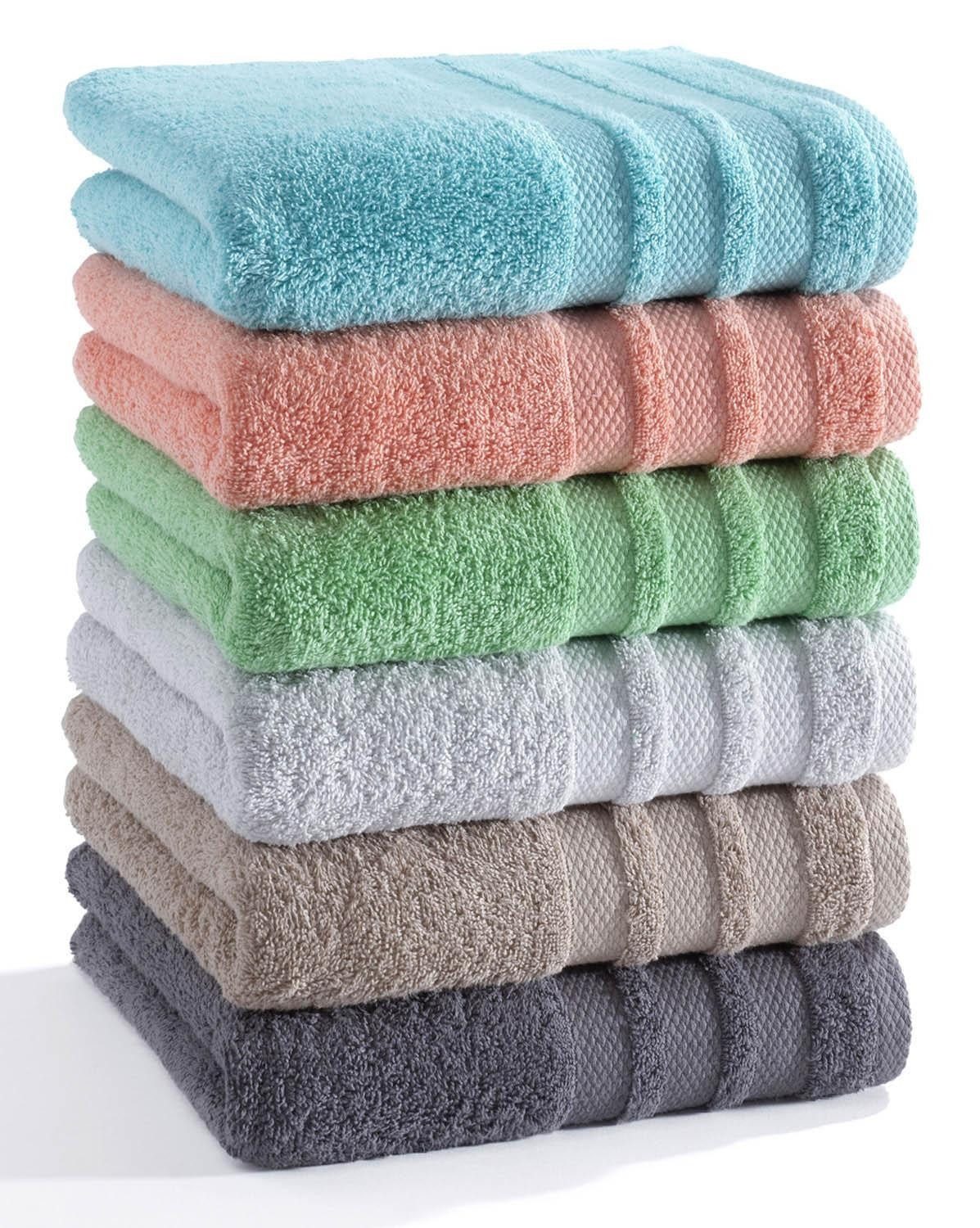casa NOVA Handtuch MADRID, 50 x 100 cm, Silbergrau, (1-St), 450 g/qm, waschbar bei 40 °C