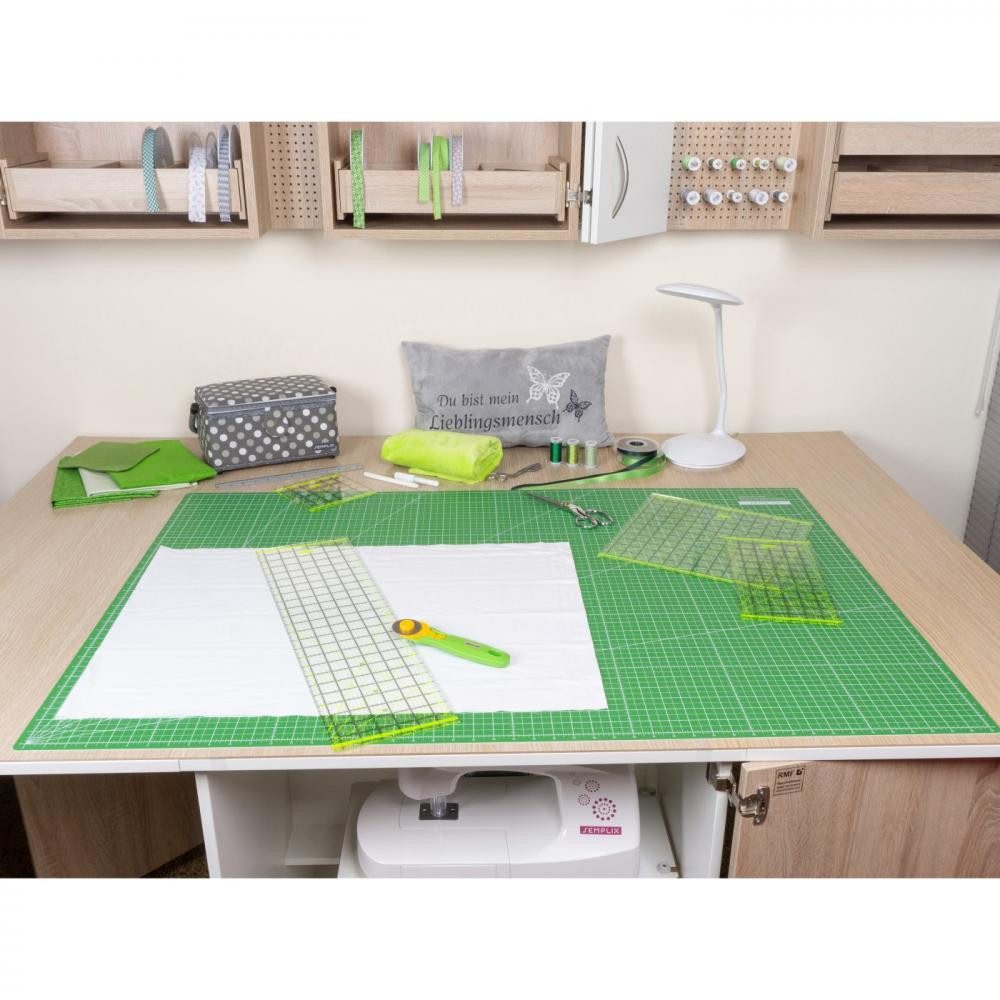 Semplix Schneideunterlage - Schneidematte hellgrün-grün 120 x 80 cm / 48 x 32 inch