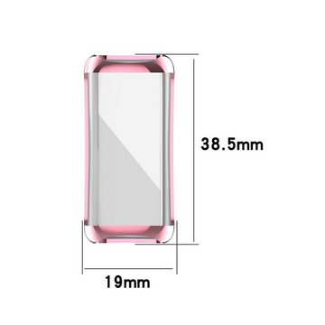 Wigento Smartwatch-Hülle Full Coverage Electroplating TPU Watch Case Rosa für Fitbit Inspire 3