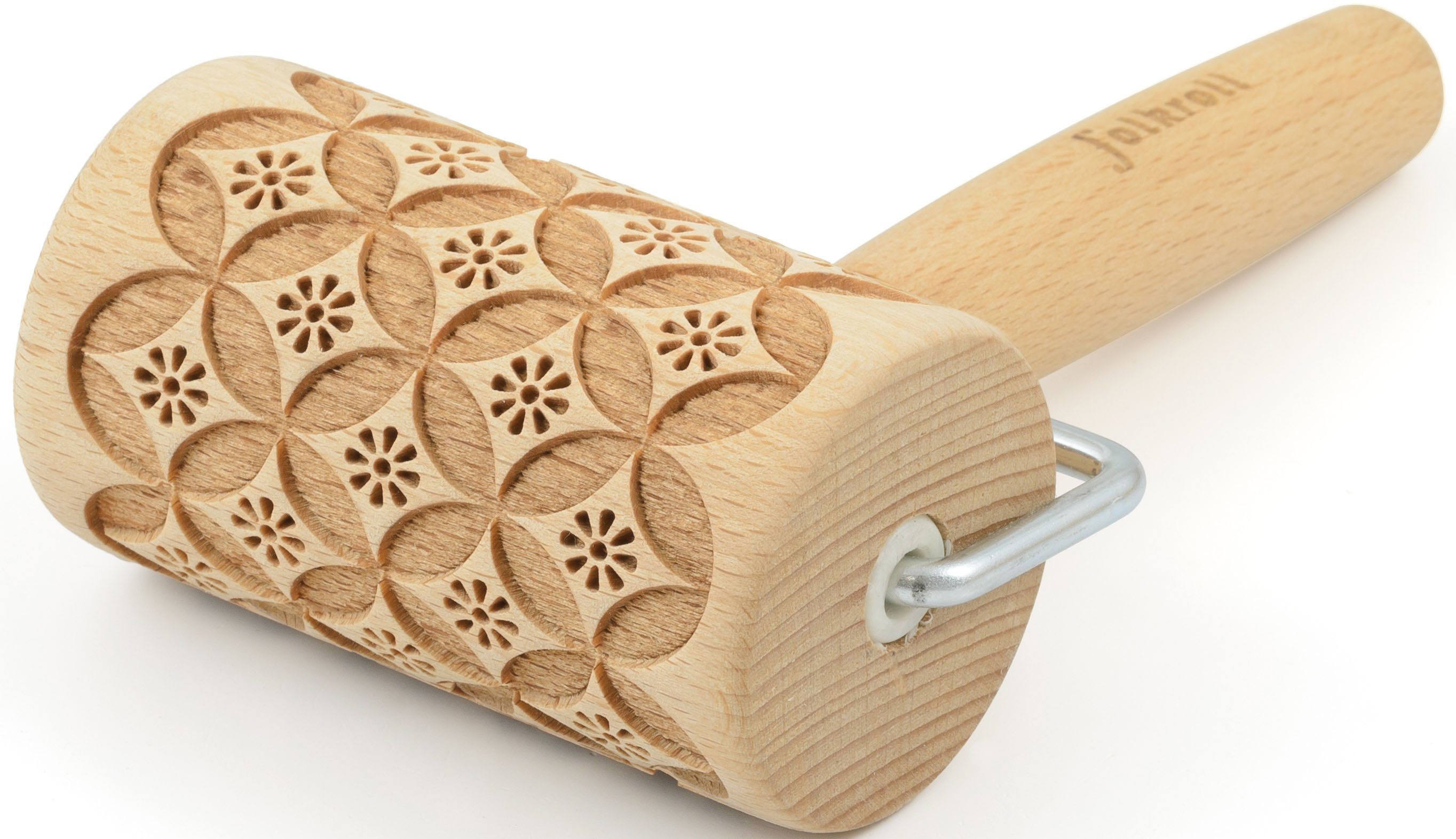 folkroll Teigroller 3D-Motiv-Teigrolle Massivholz, China