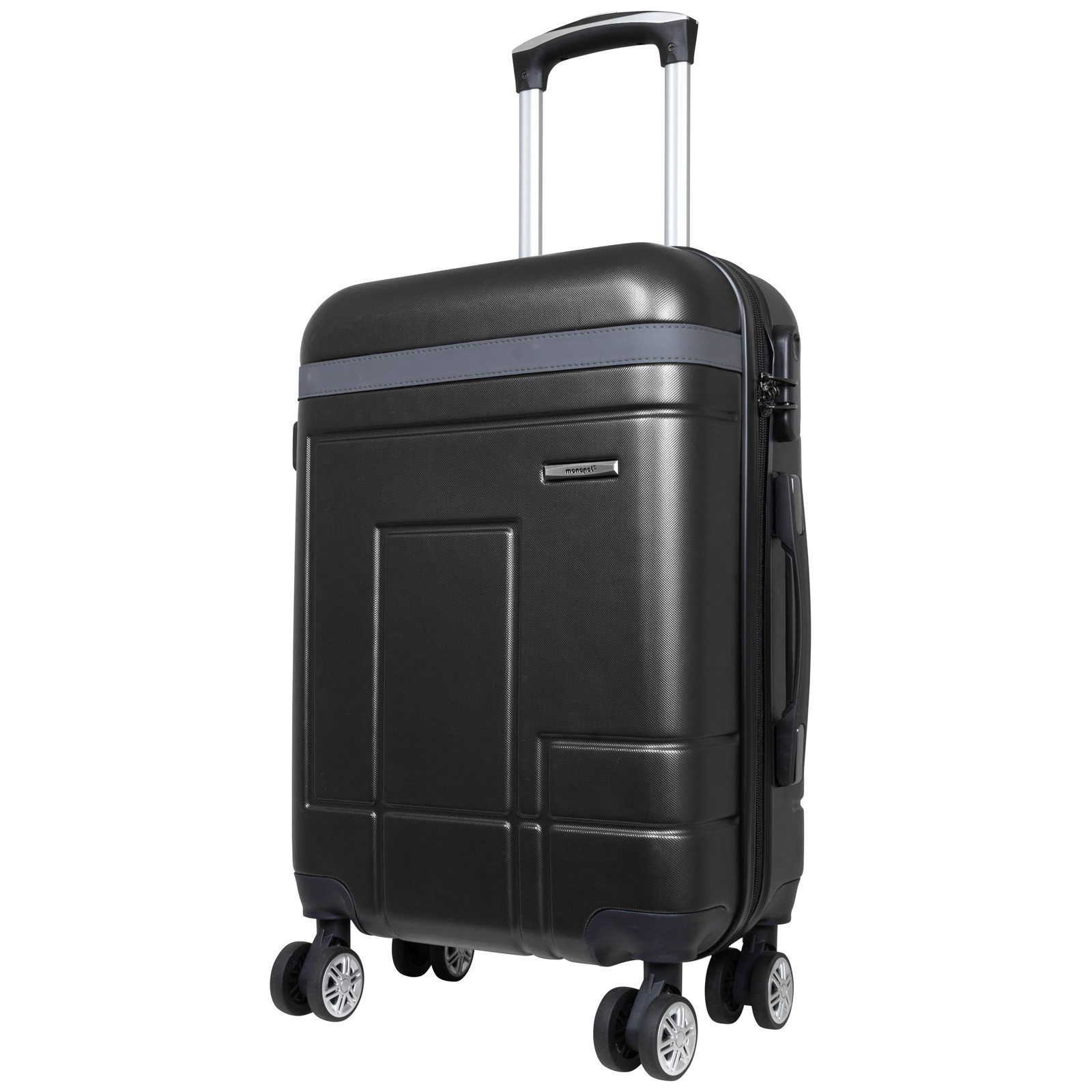 Trendyshop365 Hartschalen-Trolley Genf, 4 Farben, 3 Größen, Reisekoffer mit, Zwillingsrollen, Zahlenschloss, robust und leicht