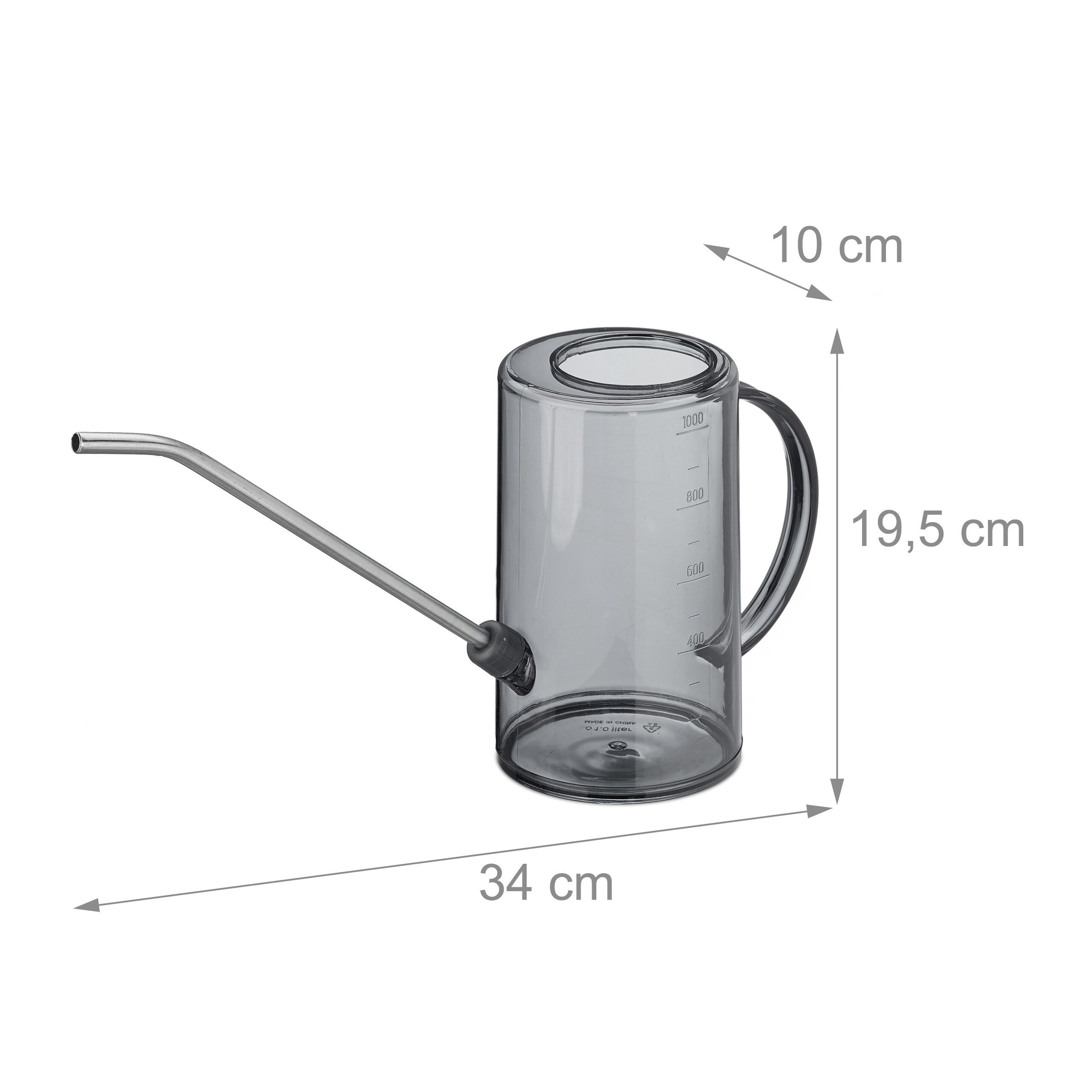 relaxdays Gießkanne Zimmerpflanzen 1 Lit (1-tlg)