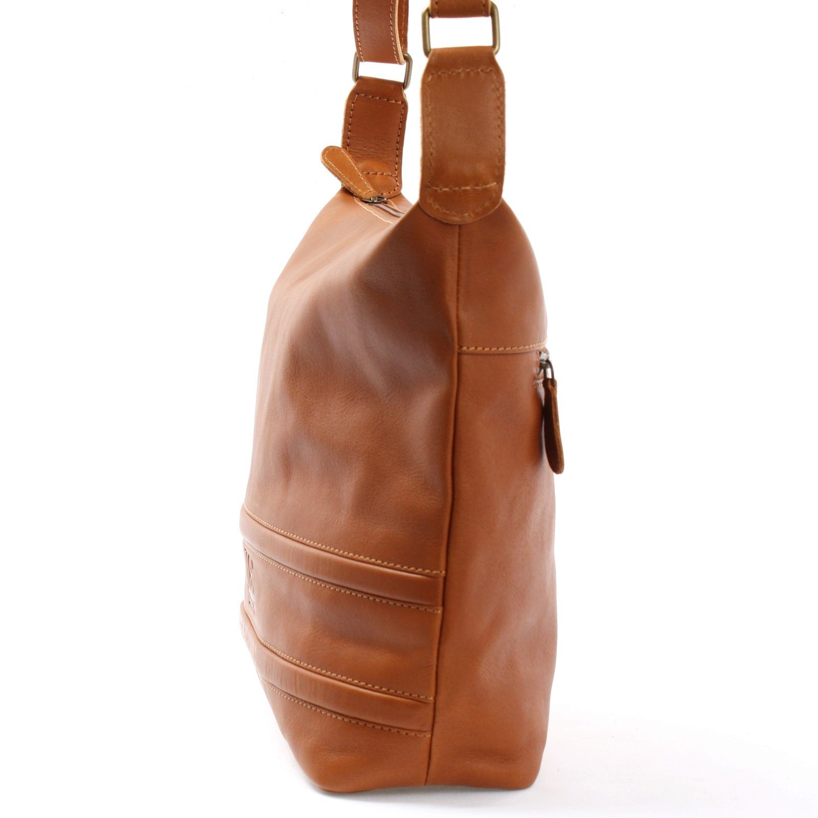 LECONI Umhängetasche Handtasche Beuteltasche Ledertasche Shopper Damentasche Leder LE0064, Echtleder – verstellbarer Schulterriemen – 33×28×10 cm – Bild 2 von 5