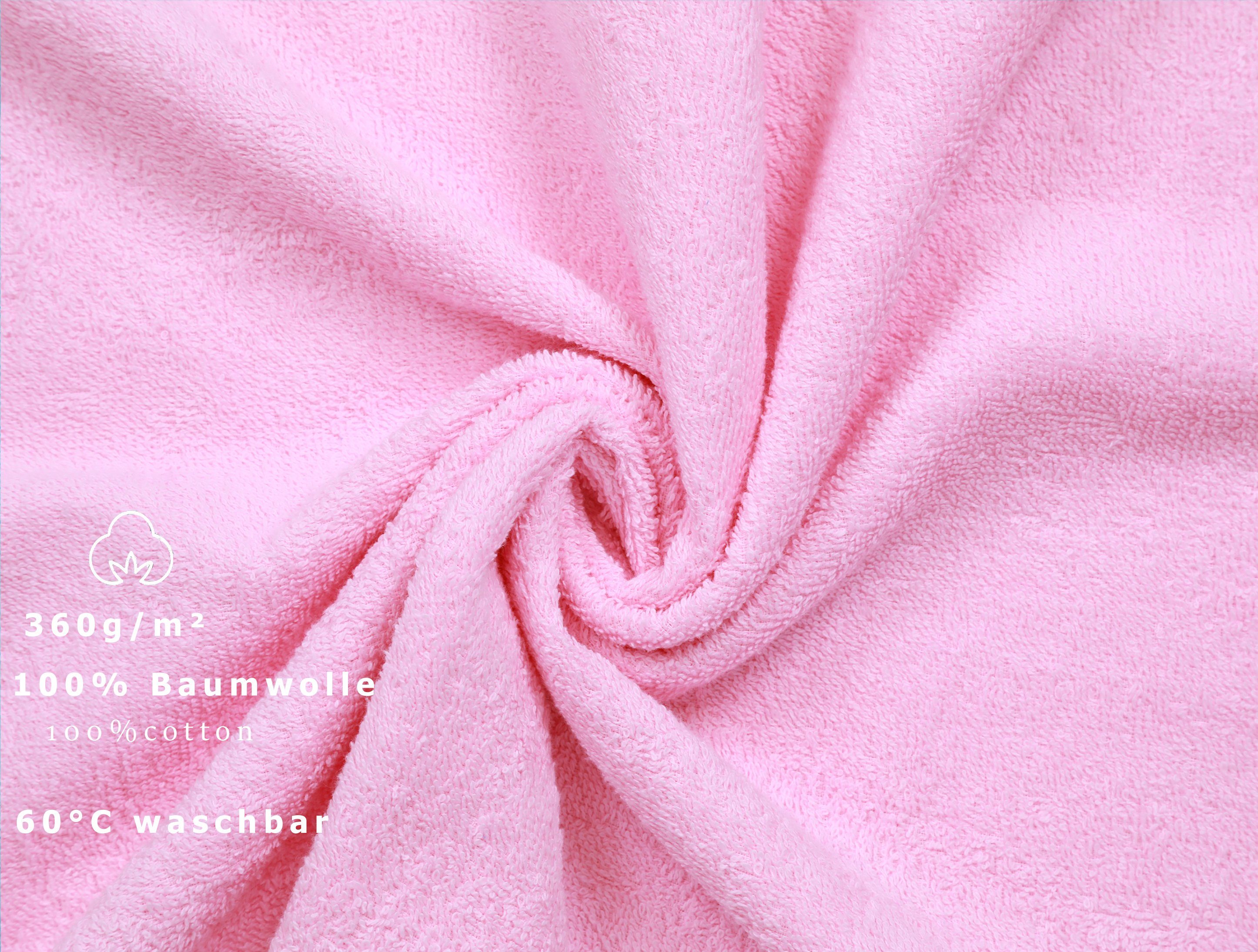Betz Handtücher 6 tlg. und Größe türkis, 50x100 Baumwolle Farbe Set 100% rosé Handtuch Palermo