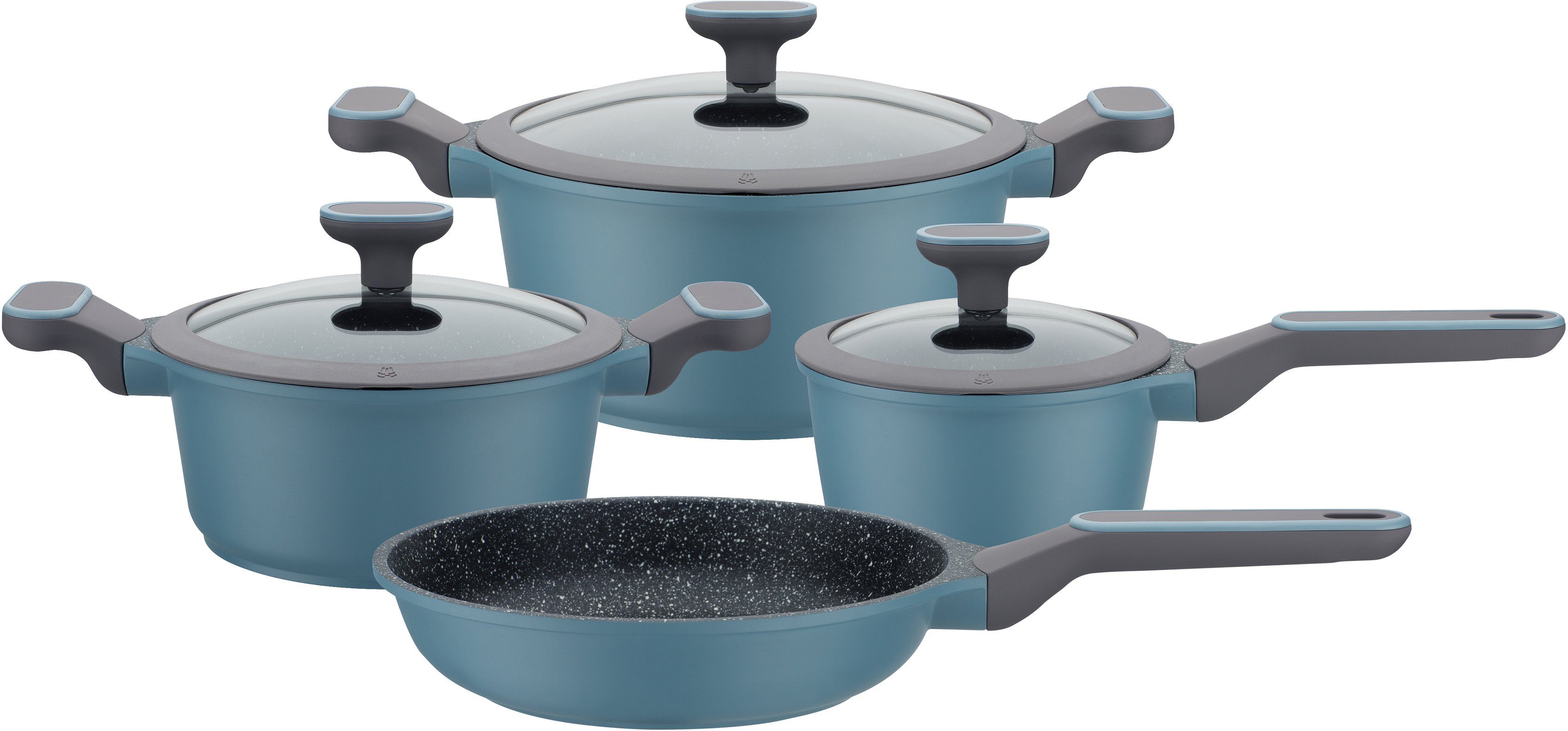 GSW Topf-Set Blue Granit, Aluminiumguss 7-tlg), Induktion (Set