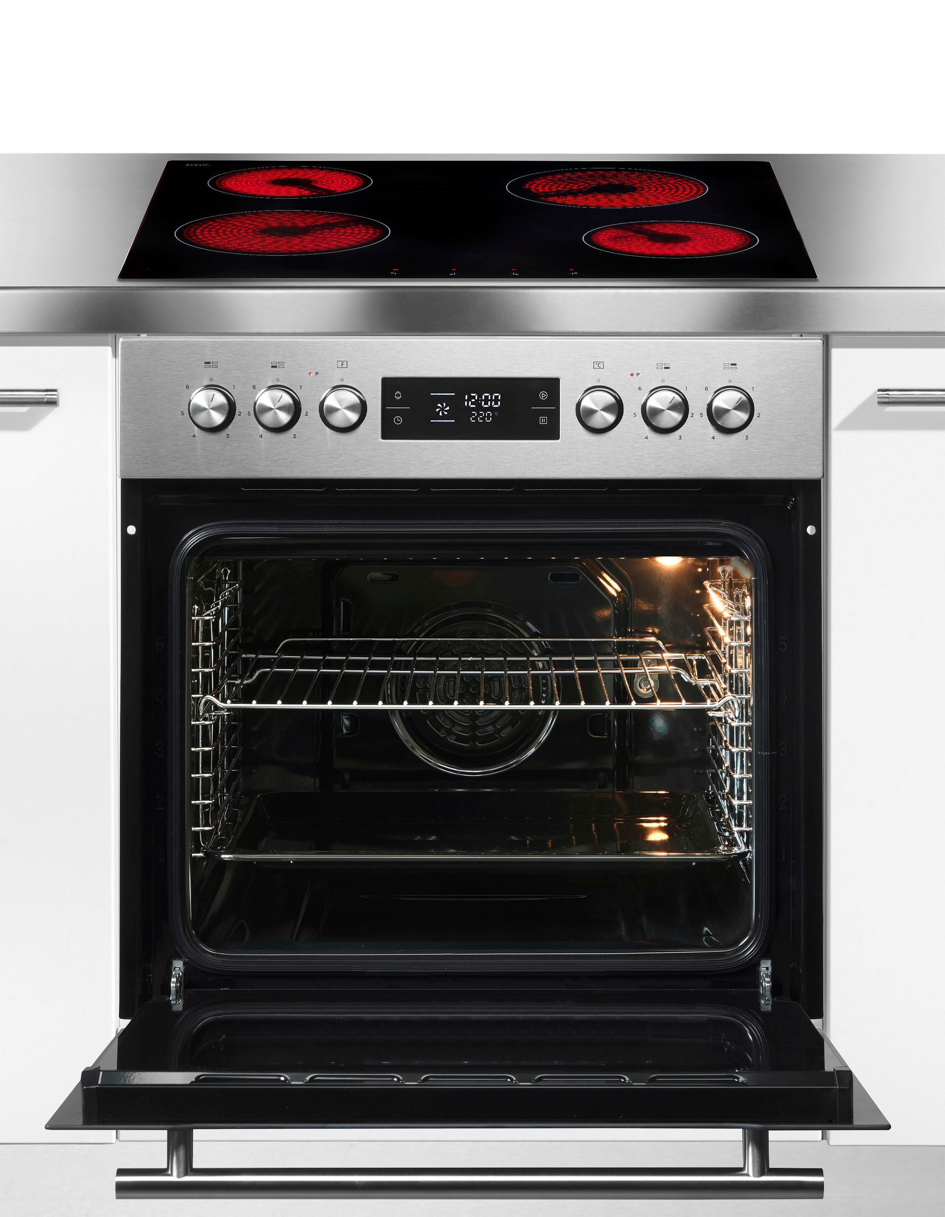 Hanseatic Elektro-Herd-Set HB70AS+HC46CB, Dampfreinigungsfunktion erleichtert dir die Reinigung des Backofens