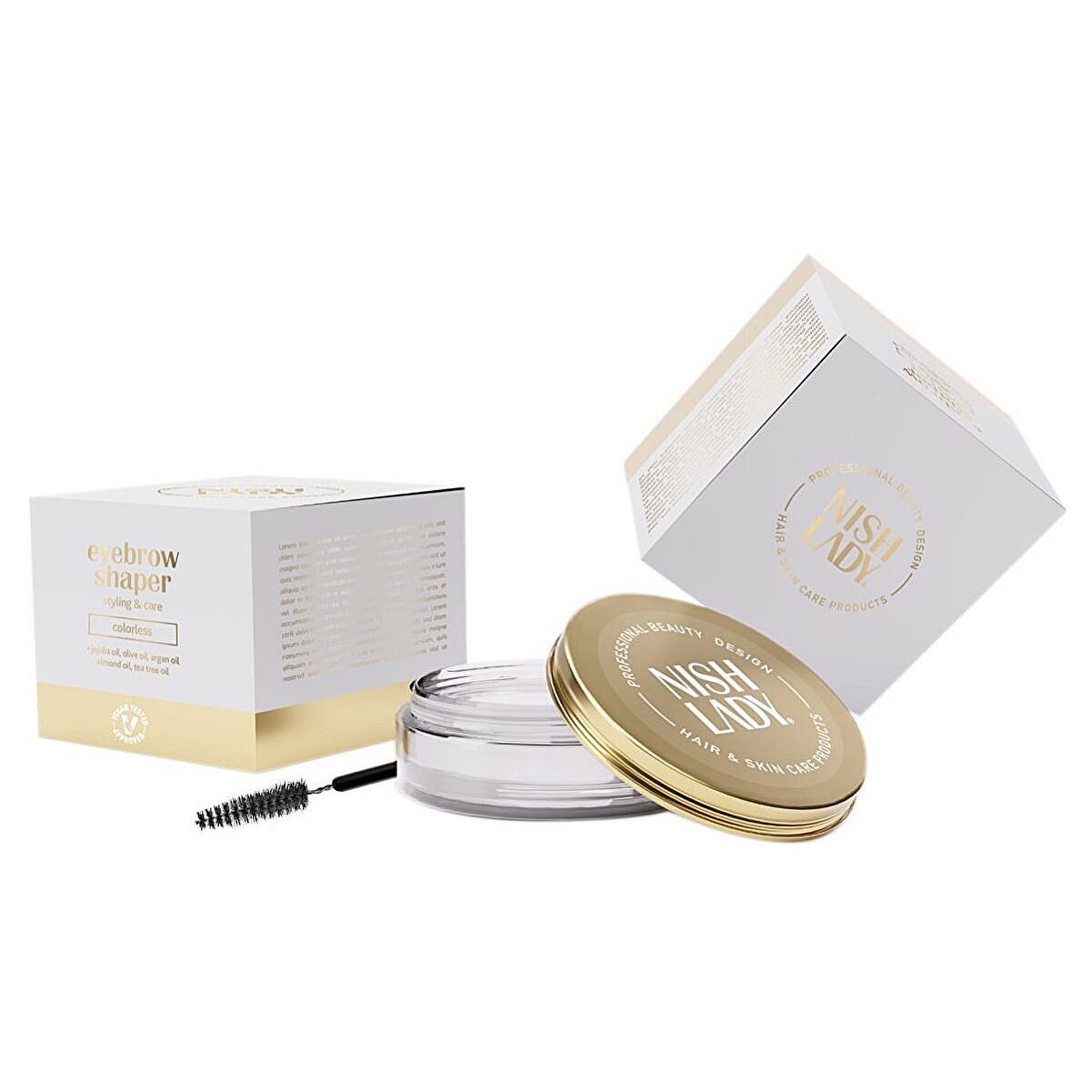 Nishlady Augenbrauen-Gel Nishlady Augenbrauen Styling Gel 50 ml – Farblos oder Schwarz