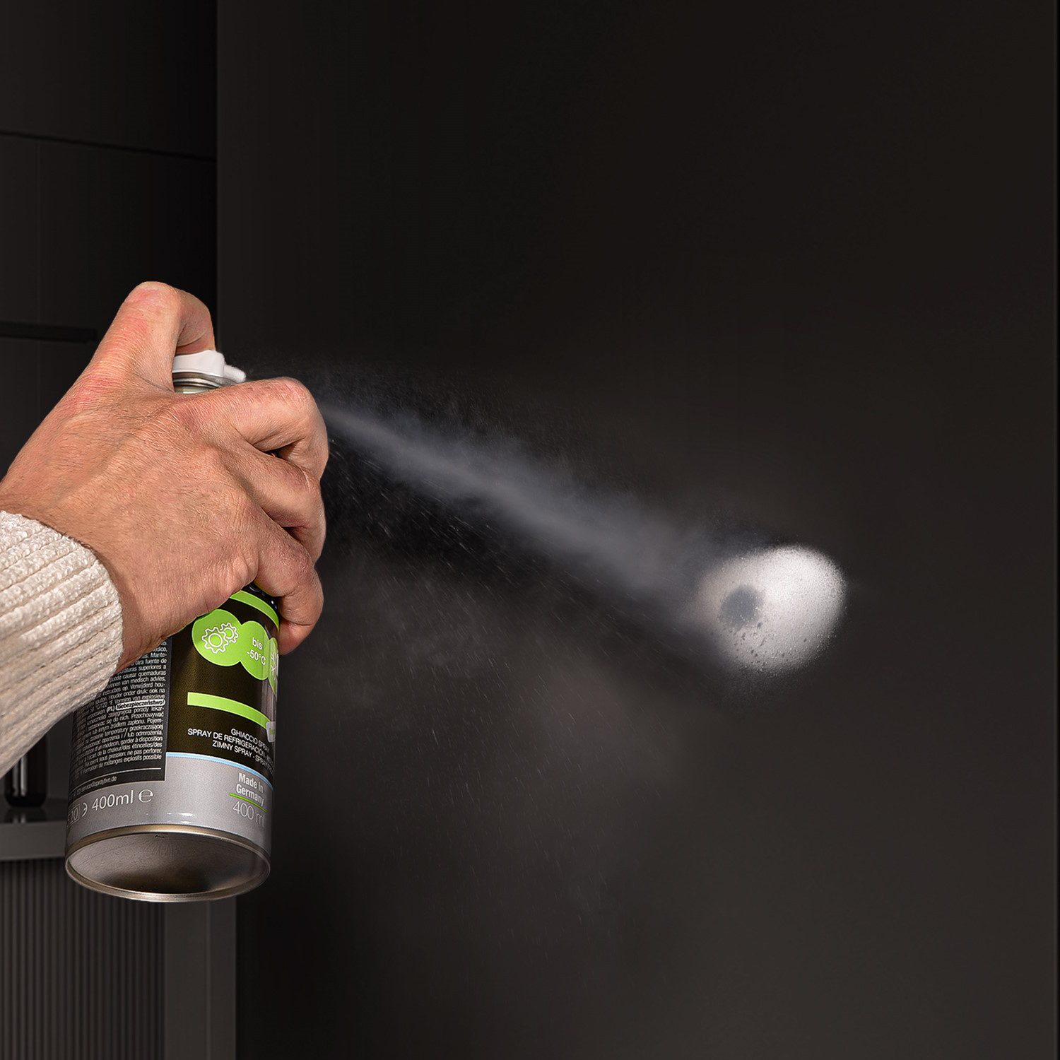 Spraytive Kältemittel 3x 400ml Kältespray Werkstatt: Eisspray, Vereisungsspray bis -50°C, Made in Germany