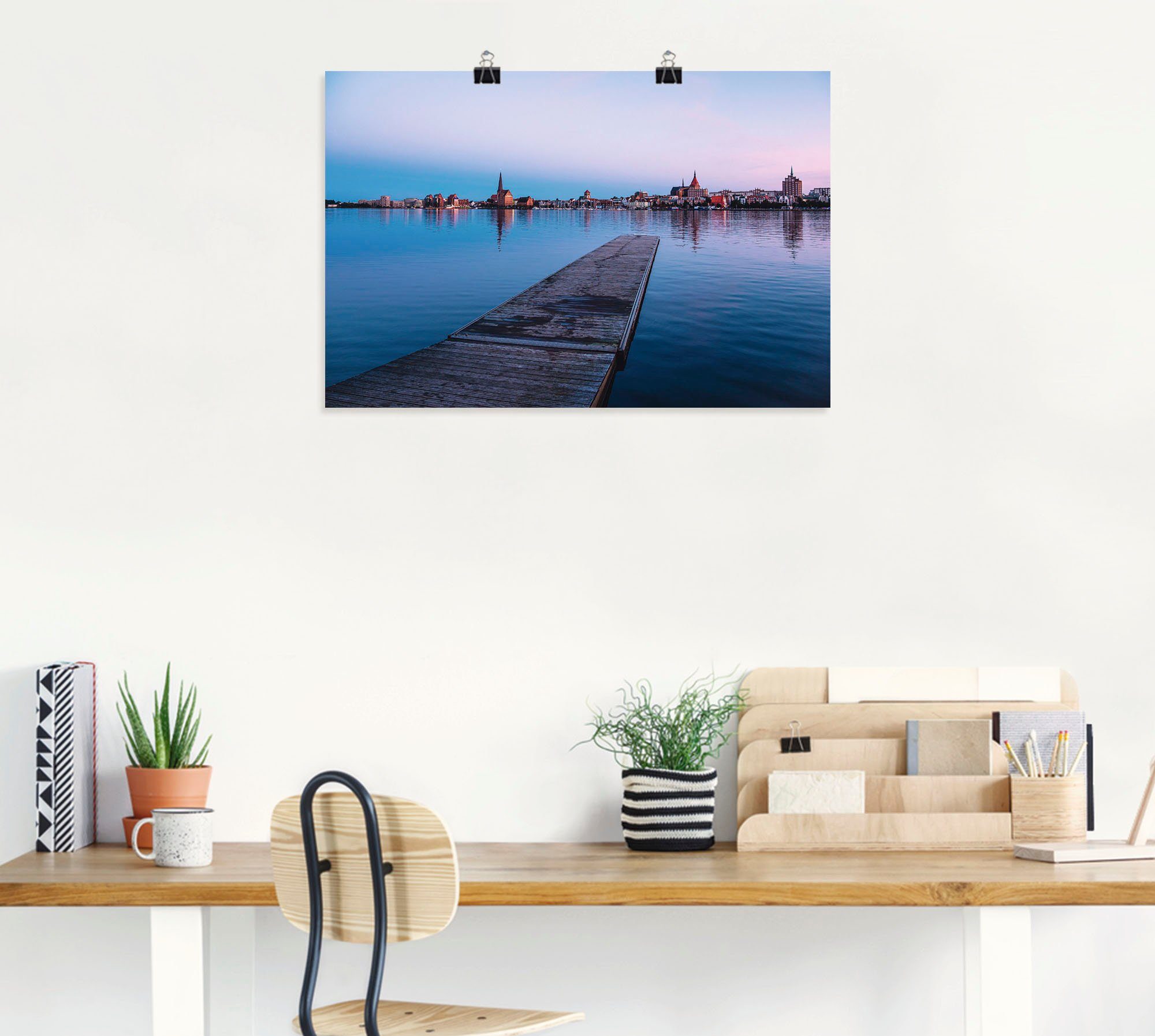 Artland Wandbild »Blick auf historische Gebäude Venedig II«, Rostock (1 Stück), in vielen Größen & Produktarten - Alubild / Outdoorbild für den Außenbereich, Leinwandbild, Poster, Wandaufkleber / Wandtattoo auch für Badezimmer geeignet-HomeTrends