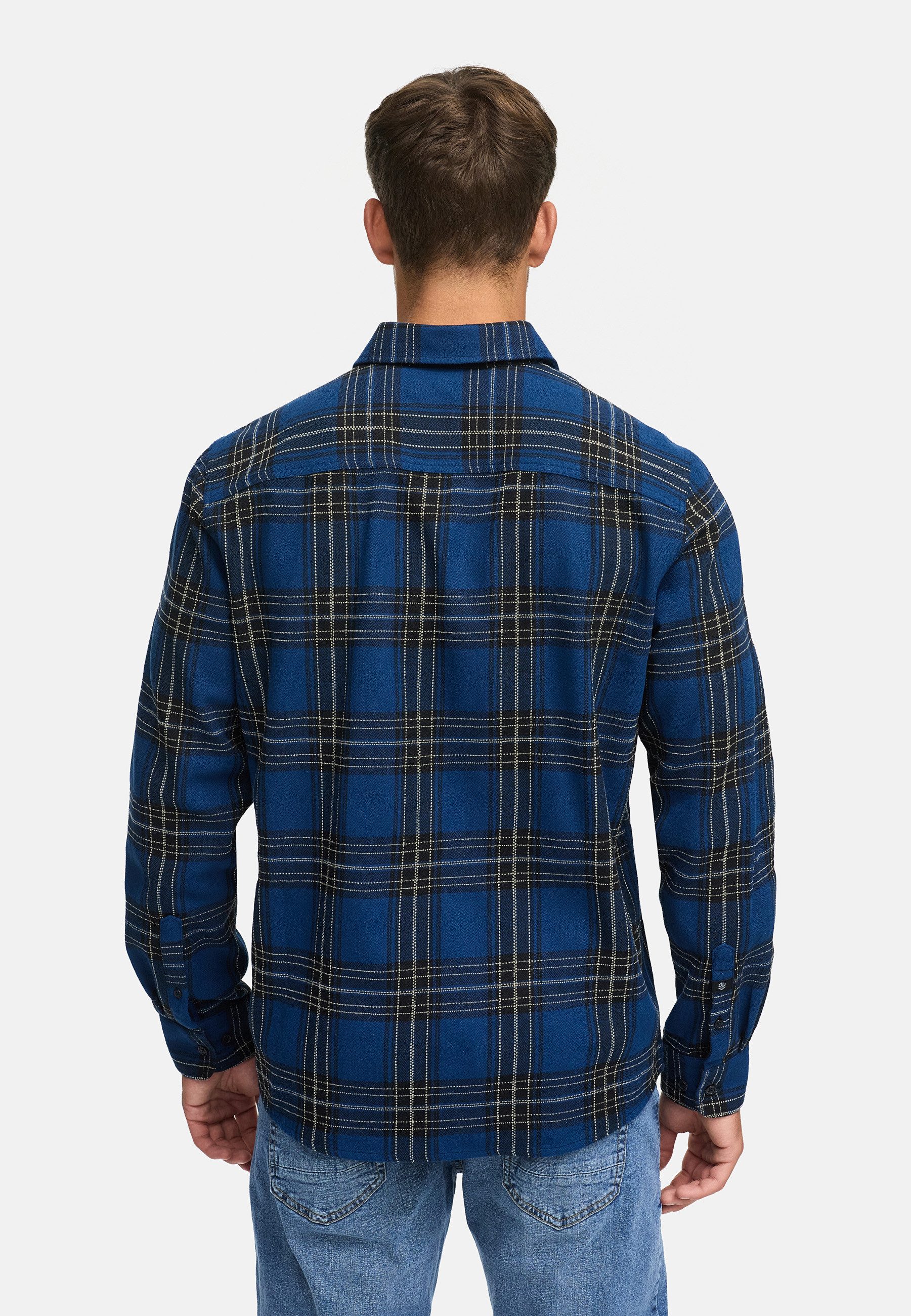 Indicode Langarmhemd Herren INGroff Herrenhemd Langarm Langarm-Hemd mit zwei Brust-Taschen und Knopfleiste