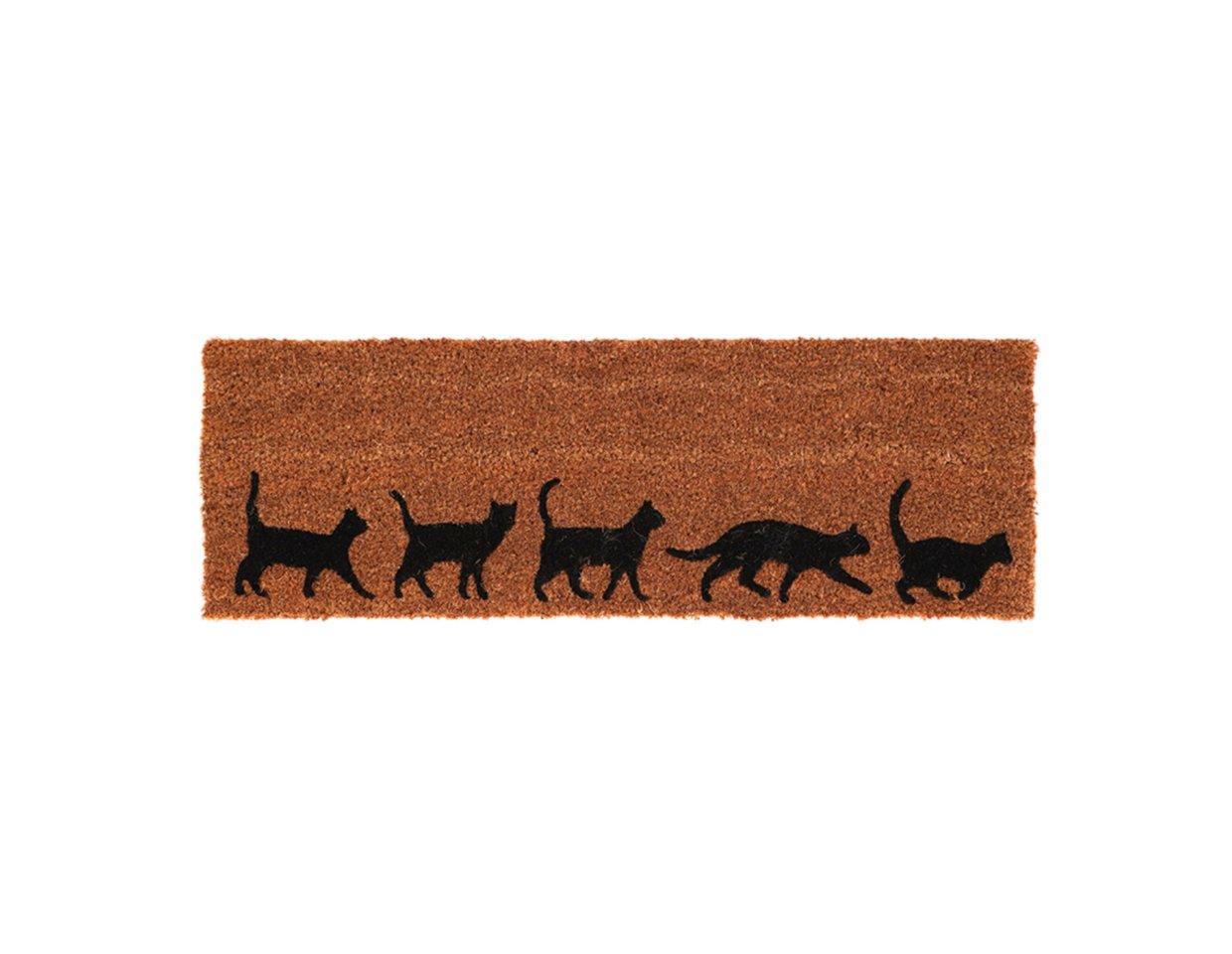 esschert design Fußmatte, Rechteckig, Höhe: 1.8 mm, Höhe: 1.8cm, Farbe: Naturfarben, Motiv: Katze
