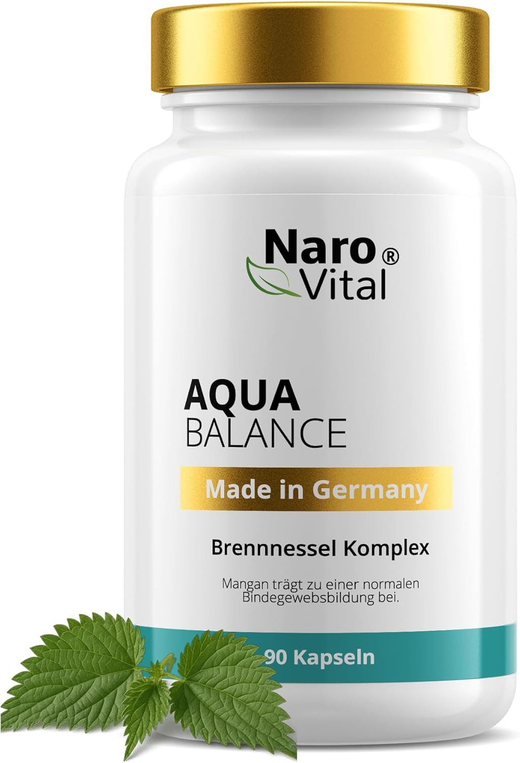 NaroVital Entwässerungstabletten - Brennesselkapseln 9-Fach Komplex - 90 Kapseln