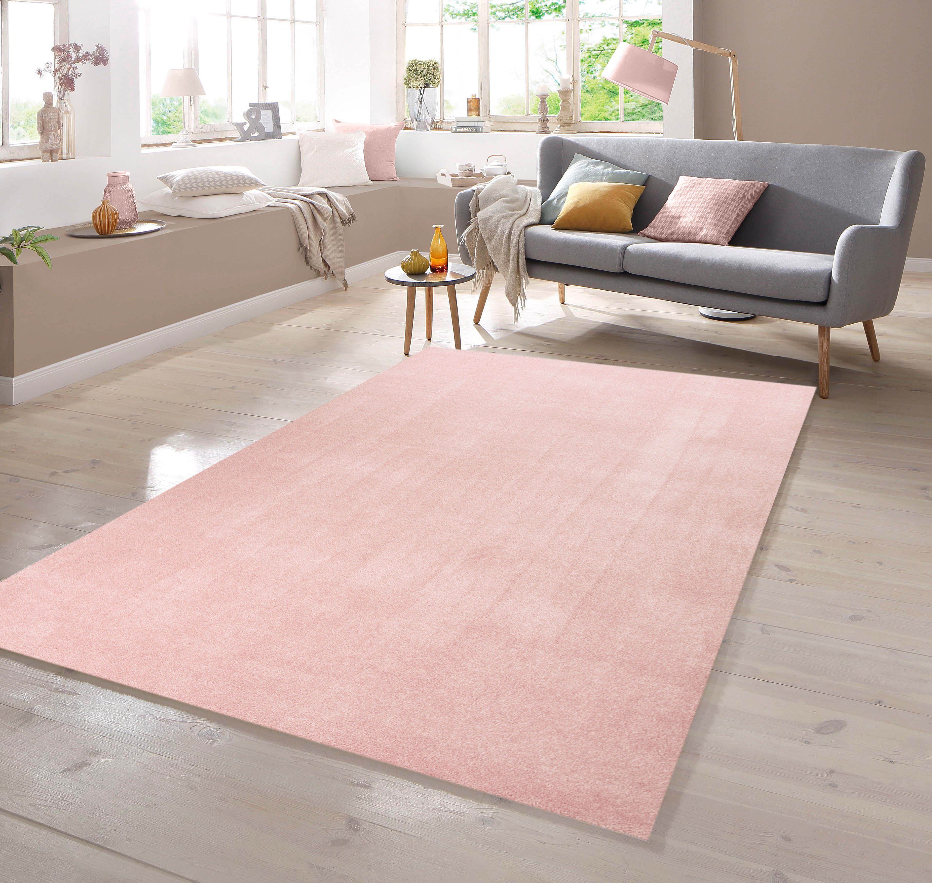 TeppichHome24 Teppich Teppich Kurzflor Uni Design günstig online kaufen
