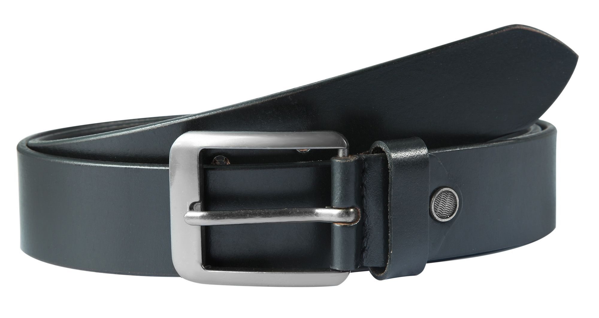 Leonardo Verrelli Ledergürtel 3100145 hochwertiges Echt Leder, schwarz, 90 cm - 130 cm