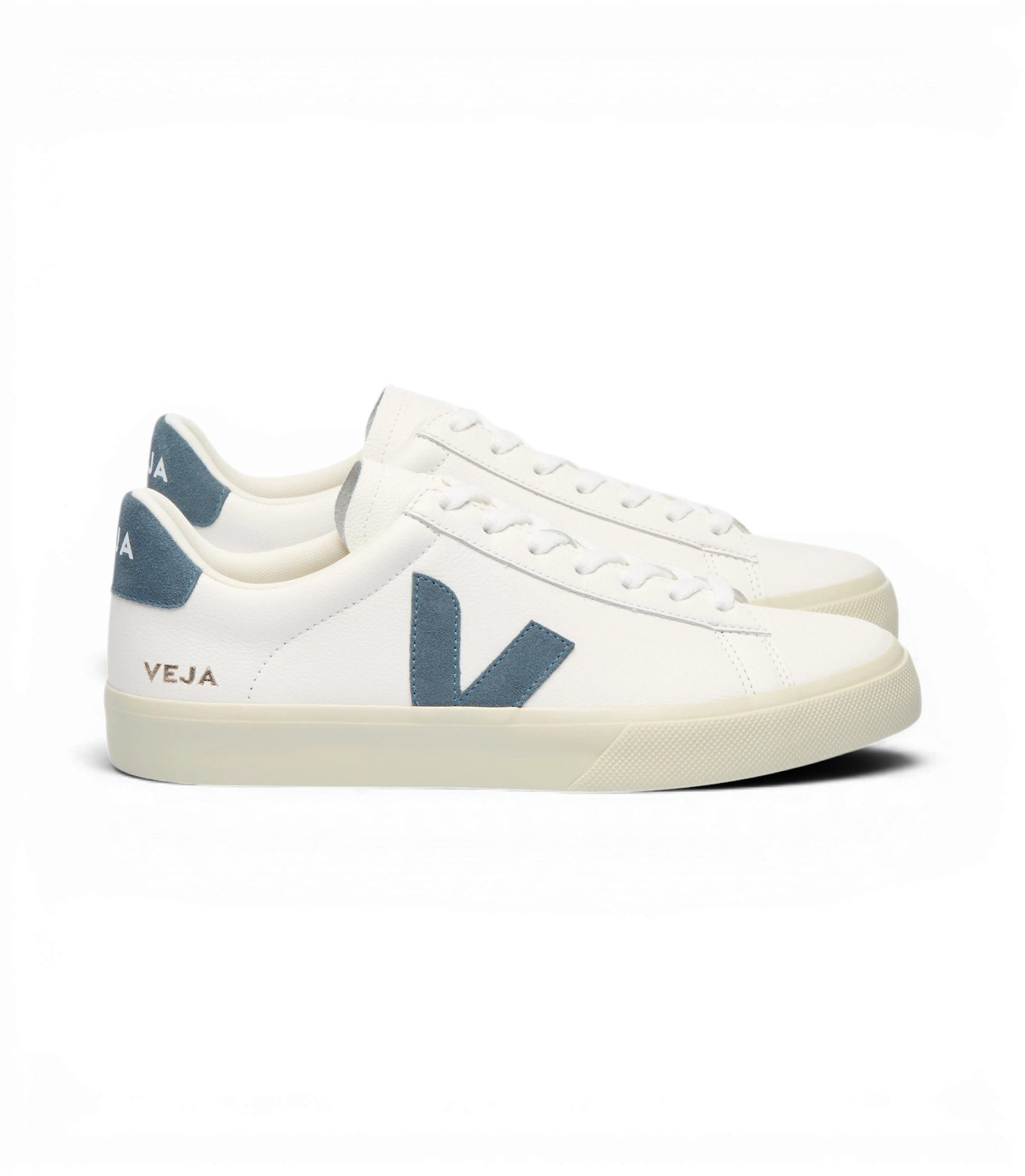VEJA Campo (Leder) weiss/dunkelblau Sneaker