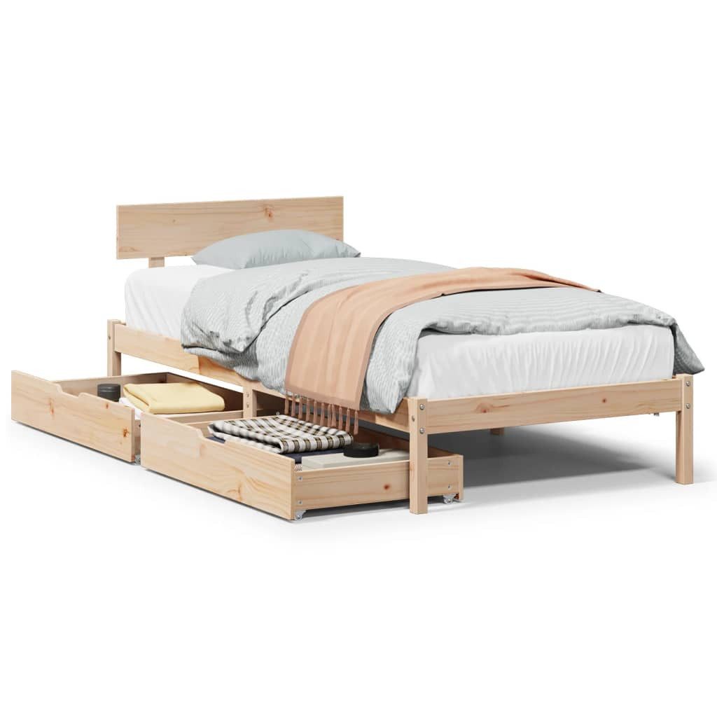 vidaXL Bett Massivholzbett ohne Matratze 90x200 günstig online kaufen