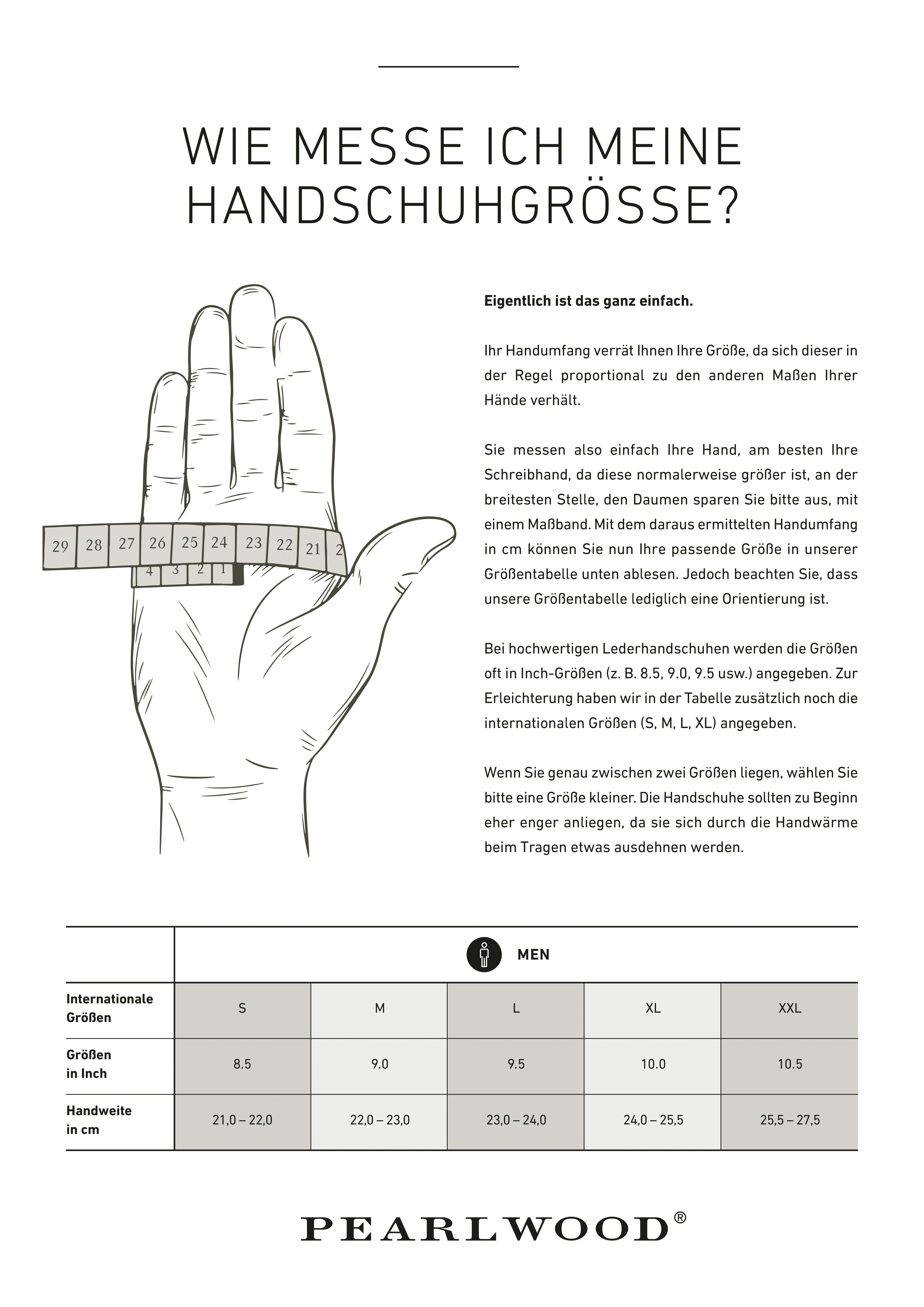 proofed - 10 Touchscreen PEARLWOOD Lederhandschuhe Finger System Mike