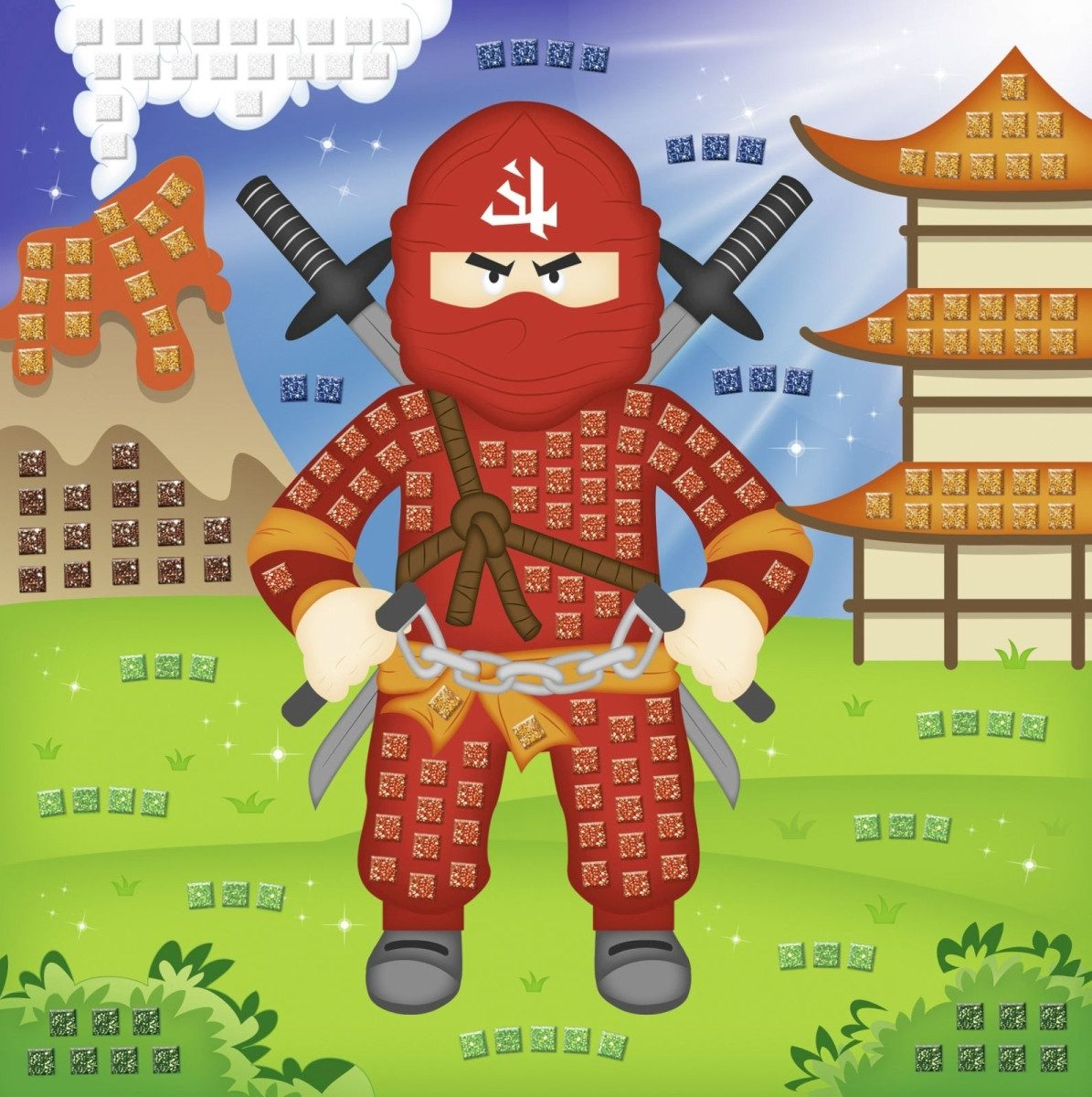 Ursus - Ludwig Bähr Bastelfilz Moosgummi Mosaik Glitter Ninja