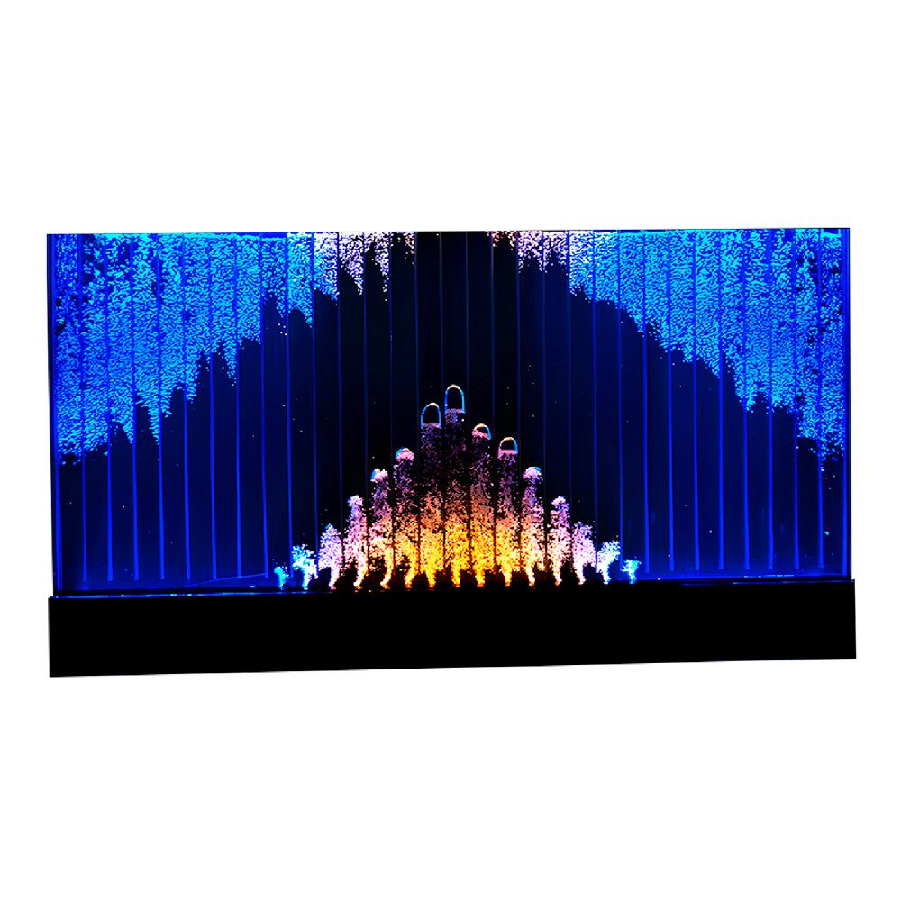 JVmoebel Zimmerbrunnen Wände LED Wasserwand Beleuchtete Wand Säulen 240x150cm Sofort, Made in Europa