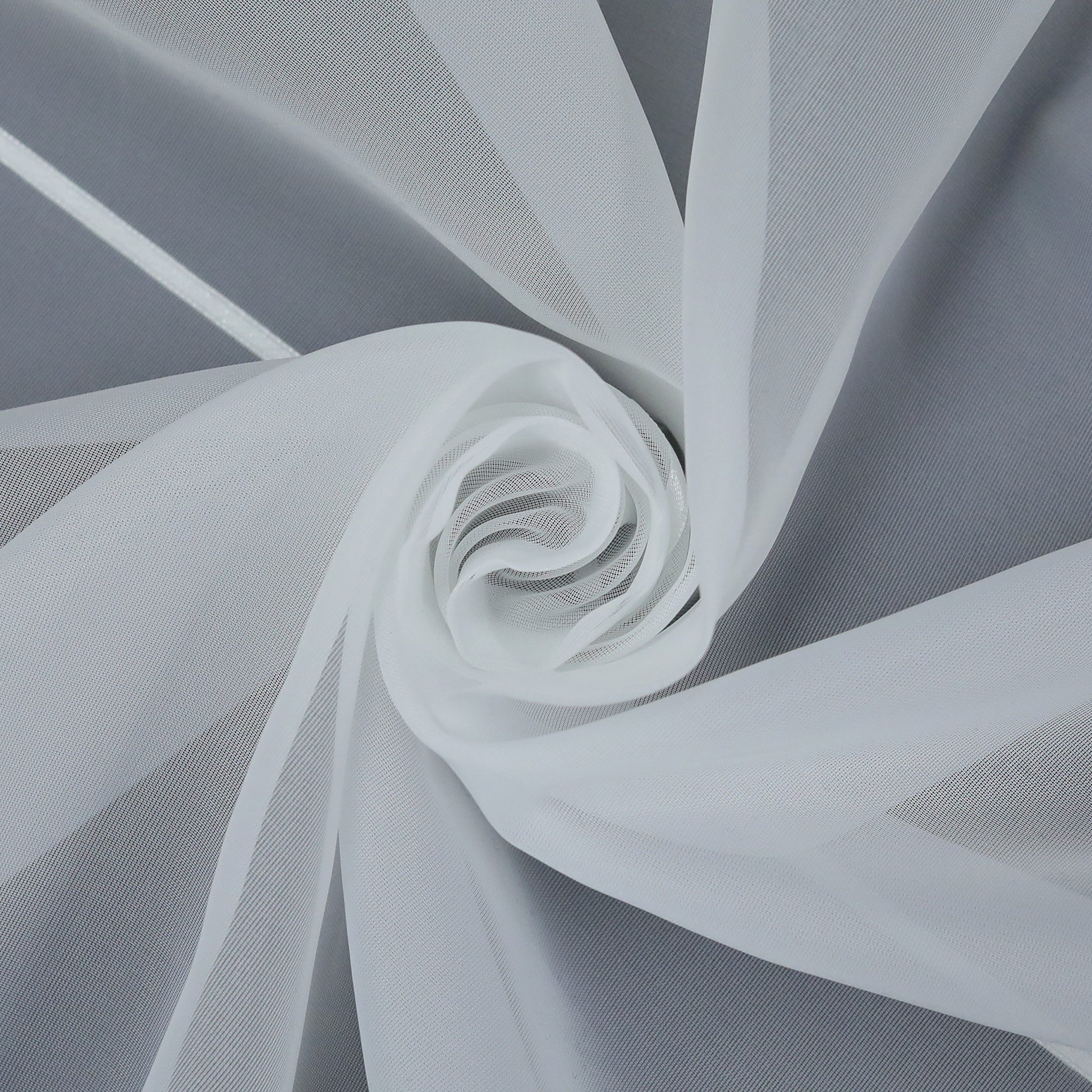 Joyswahl Raffrollo Julia, mit Schlaufen, mit Quaste Dreieck Rollos mit farbigem Blende Schals Fenster Gardine