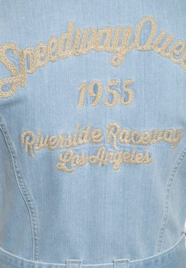 QueenKerosin Jeanskleid Speedway Queen (1-tlg) im Workwear-Style