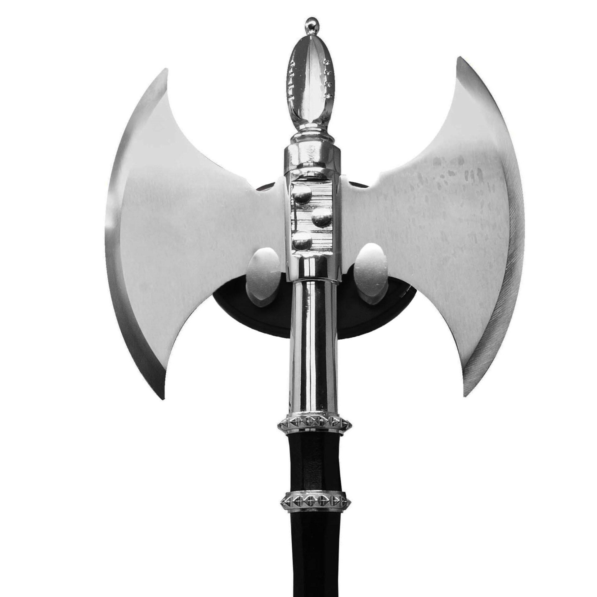 MystiCalls Spielzeug-Axt Deko Fantasy Doppelaxt mit Holzdisplay Kostüm Verk günstig online kaufen