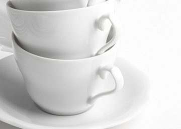 KAHLA Kaffeeservice Rossella weiß 18tlg. (18-tlg), 6 Personen, Porzellan, Made in Germany