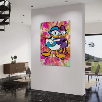 Art100 Leinwandbild Ducks Couple Pop Art Leinwandbild Kunst