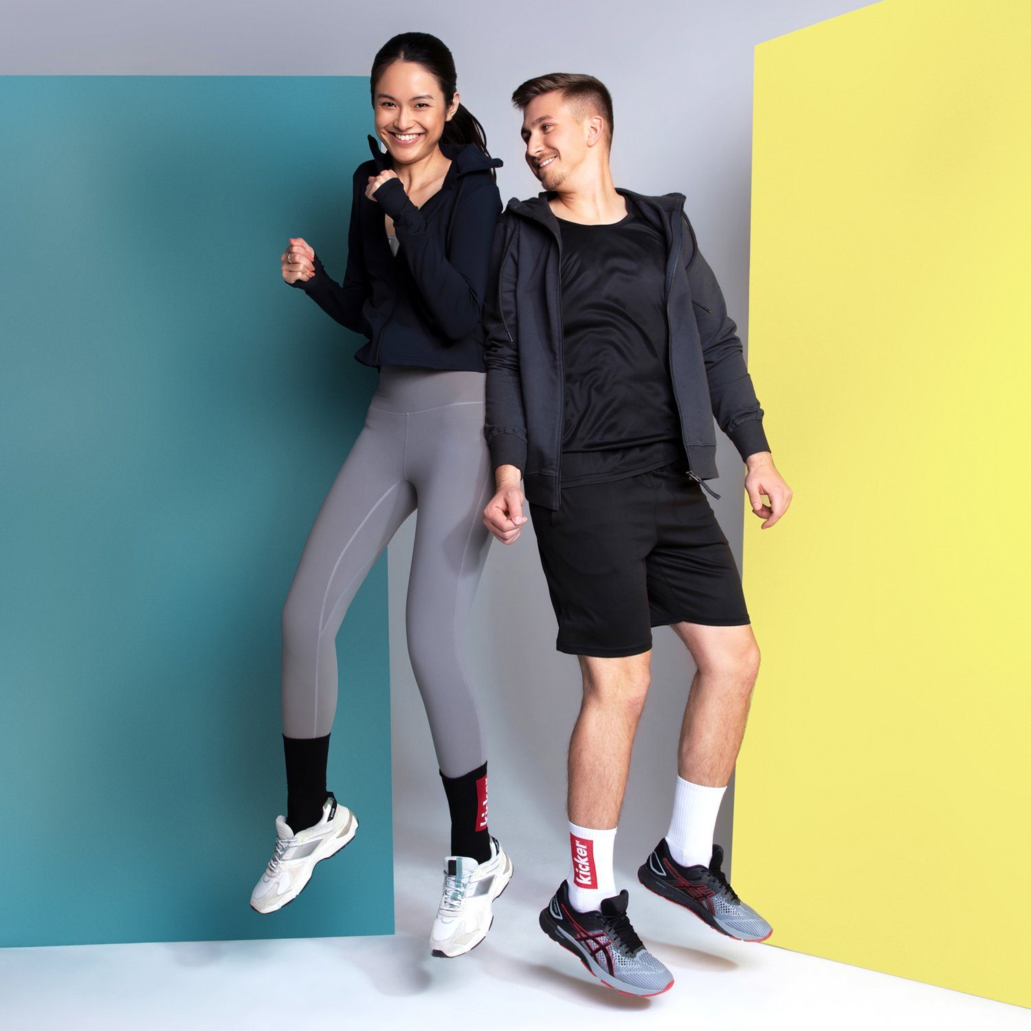 kicker Tennissocken Crew Socks für Damen und Herren (6-Paar)