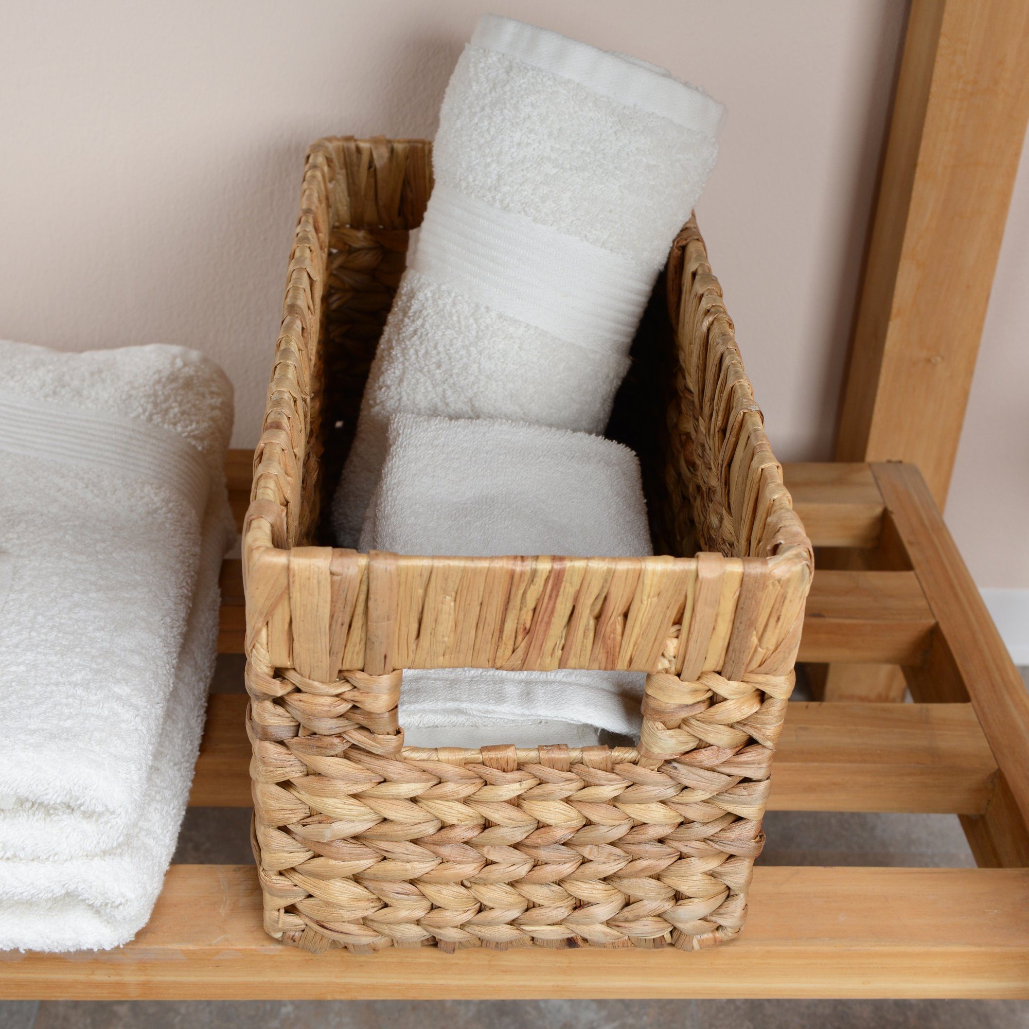 wohnfreuden Aufbewahrungskorb Korb Cagedo aus Wasserhyazinthe