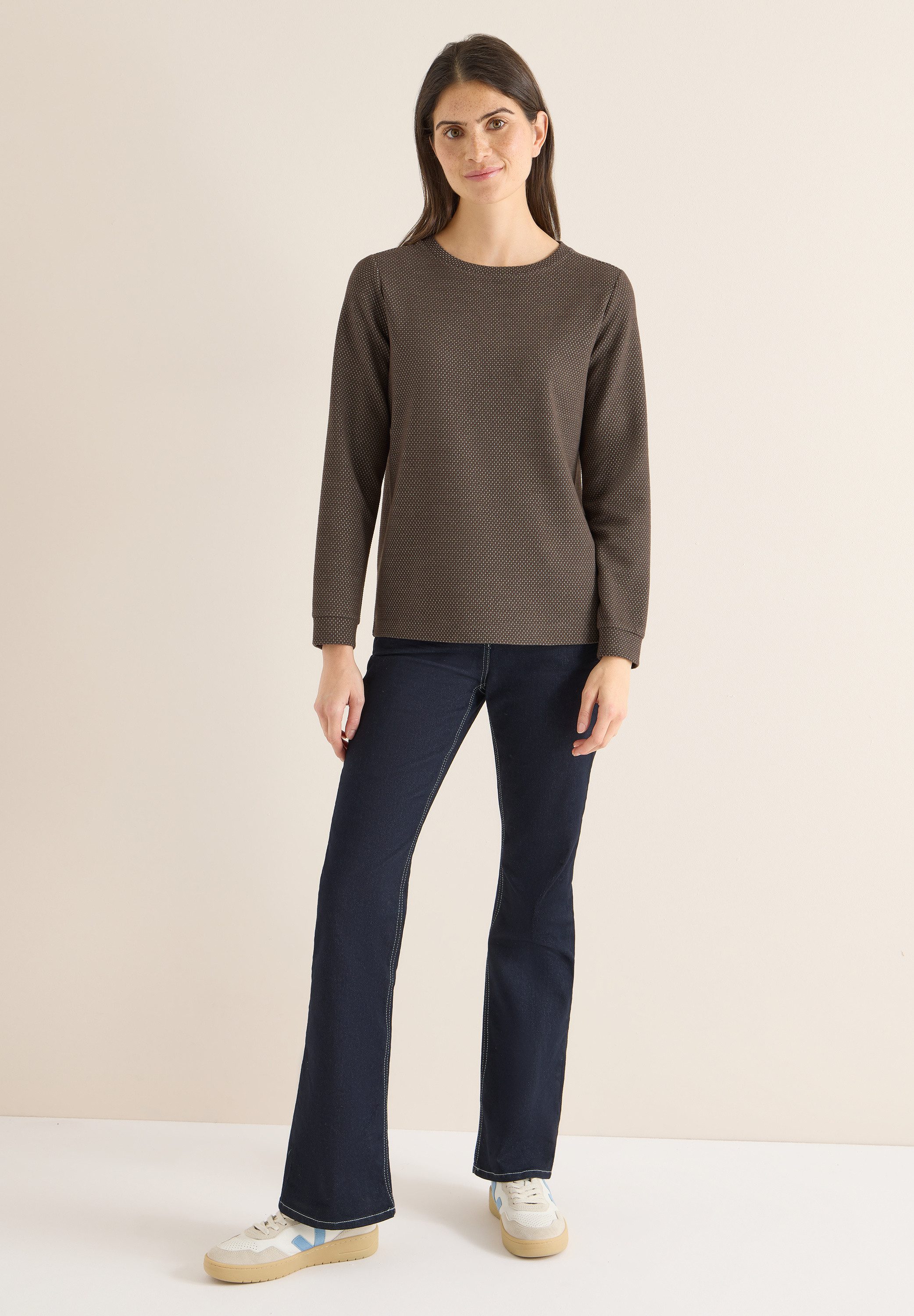 CECIL Langarmshirt mit U-Boot-Ausschnitt