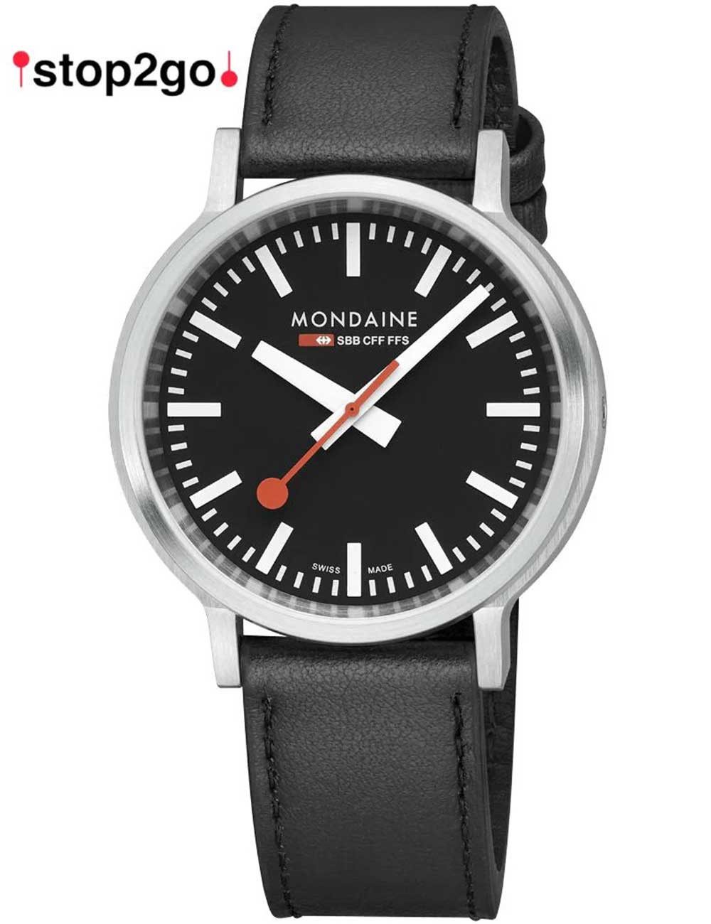 MONDAINE Quarzuhr Mondaine MST.41020.LBV.2SE Herrenuhr SBB Stop2Go 41mm 3ATM Mondaine MST.41020.LBV.2SE Herrenuhr SBB Stop2Go 41mm 3ATM