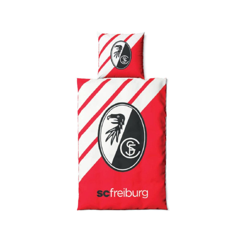 SC Freiburg Bettwäsche SC Freiburg Bettwäsche GOTS "Streifen Diagonal"