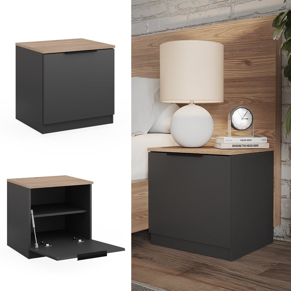 Vicco Nachtschrank Betti, Anthrazit/Eiche, 50 x günstig online kaufen