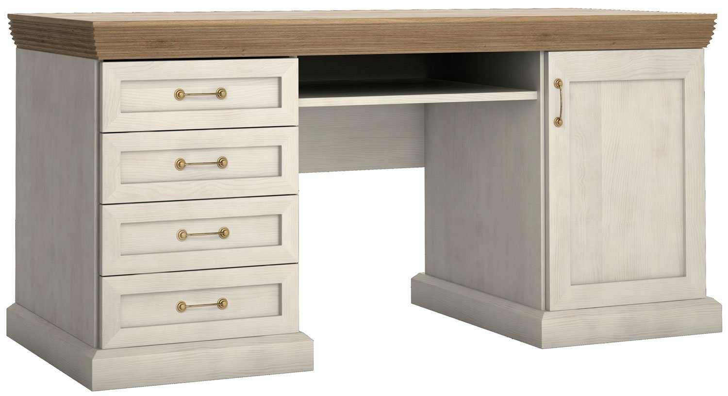 Feldmann-Wohnen Schreibtisch Royal (1-St), 147x55cm Pinie günstig online kaufen