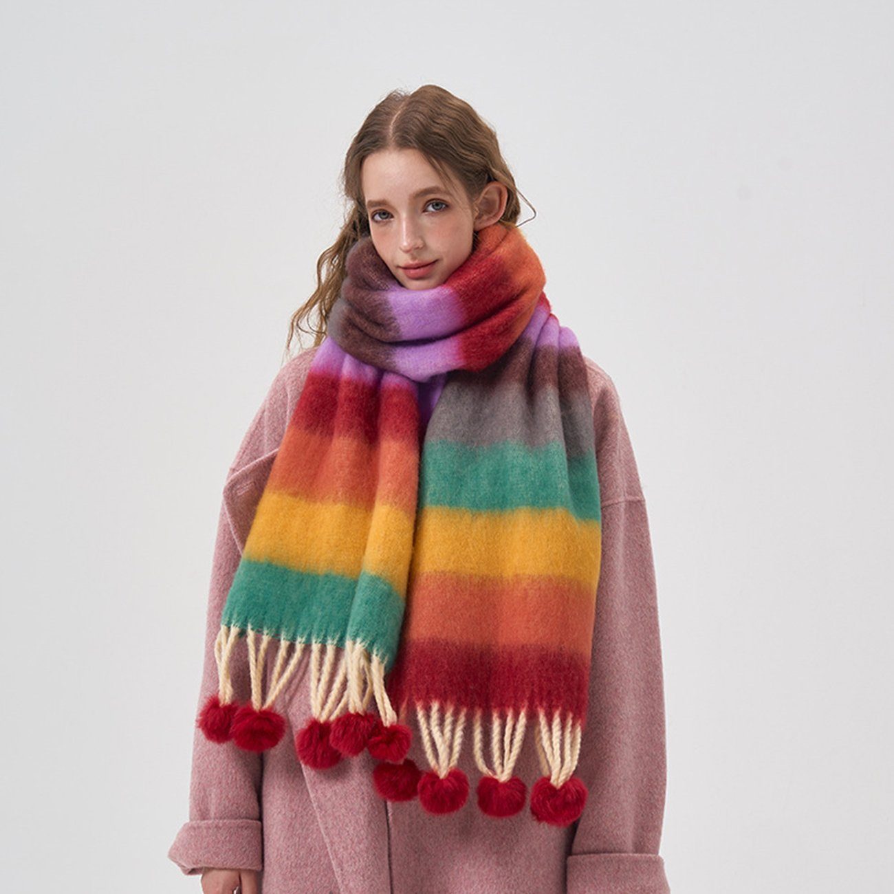 EBUY Modeschal Warmer Schal für Damen im Herbst und Winter Stil 3