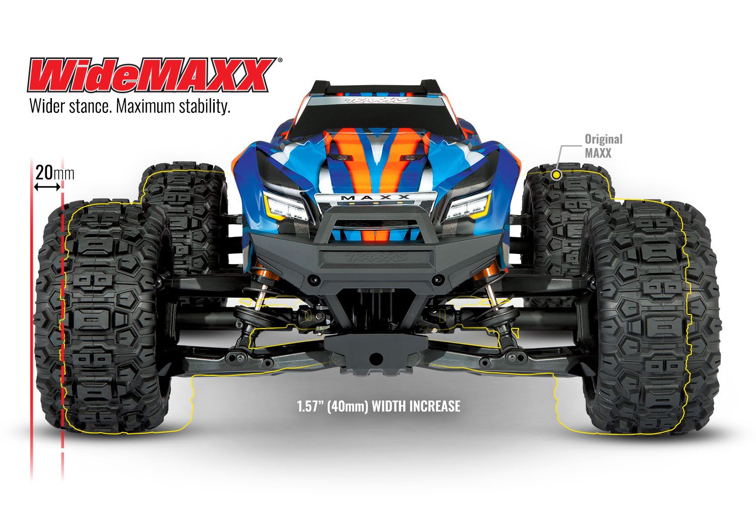 Traxxas RC-Buggy Traxxas 1:10 Wide MAXX RTR TSM SR VXL 4S Brushless Monstertruck Rot