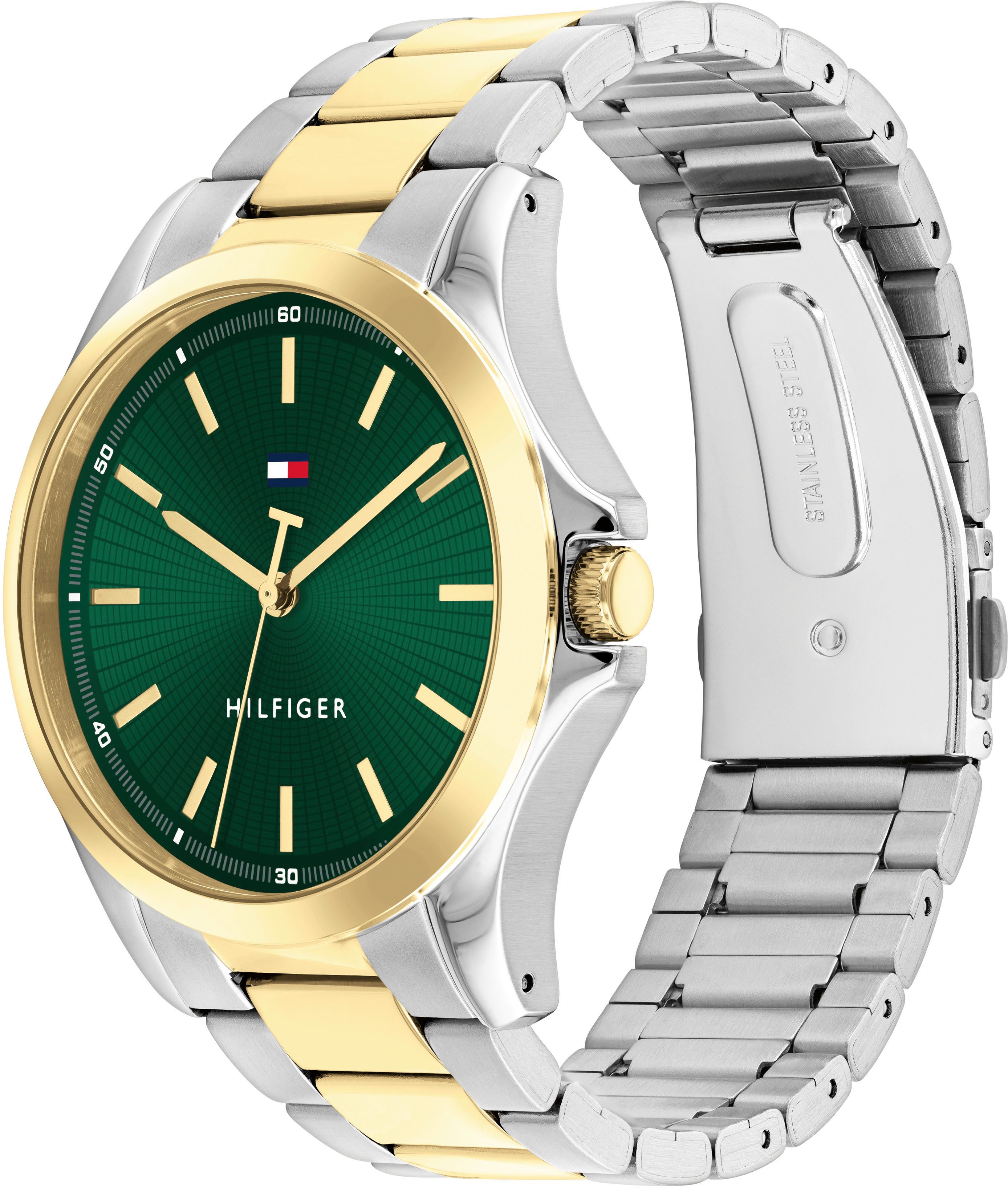 Tommy Hilfiger Quarzuhr BRUCE 1792192, Armbanduhr, Herrenuhr, Edelstahlarmb günstig online kaufen