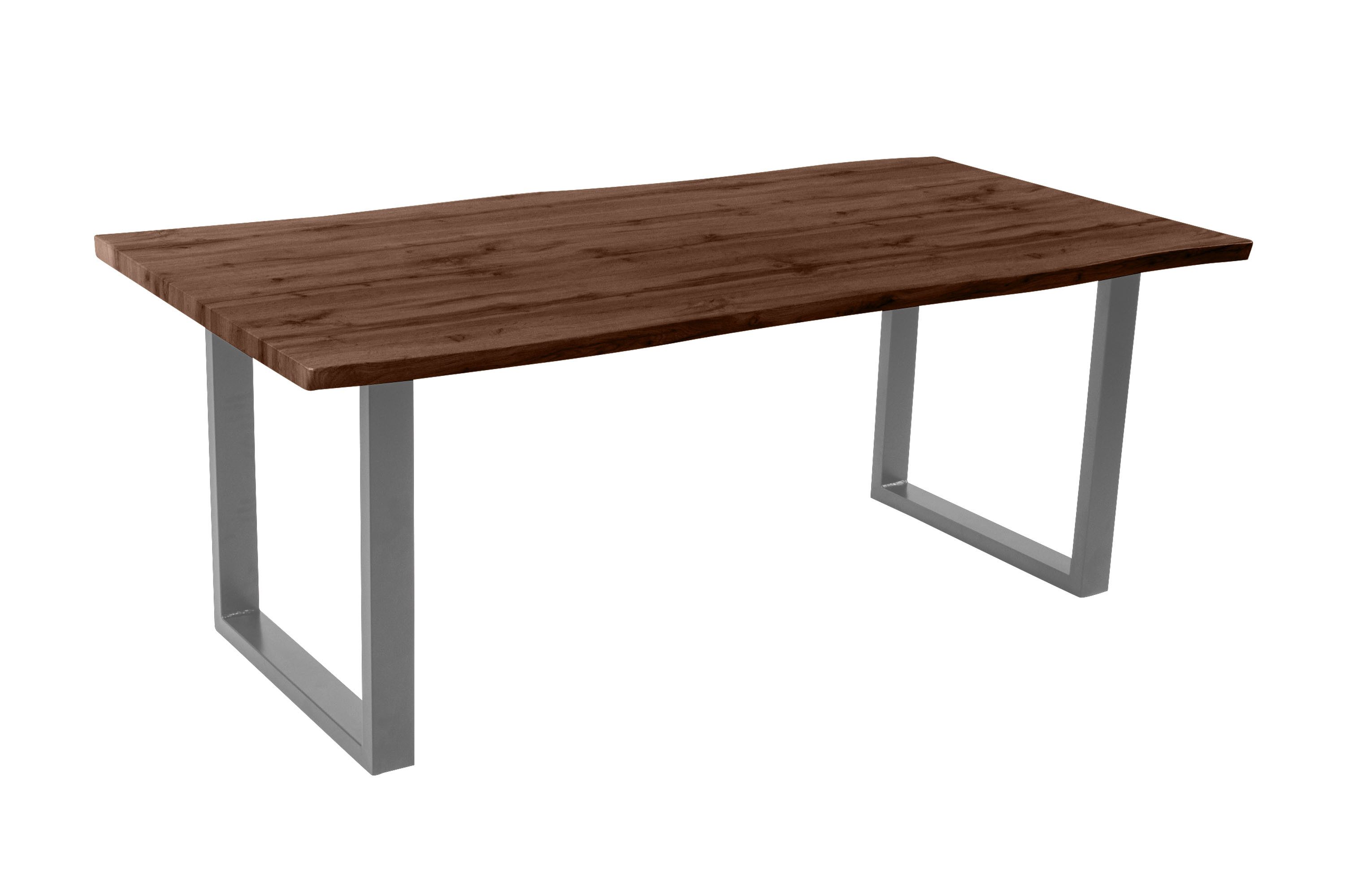Loreno® Esstisch Josy, Nussbaumholz, Baumkante, MDF-Platte, günstig online kaufen