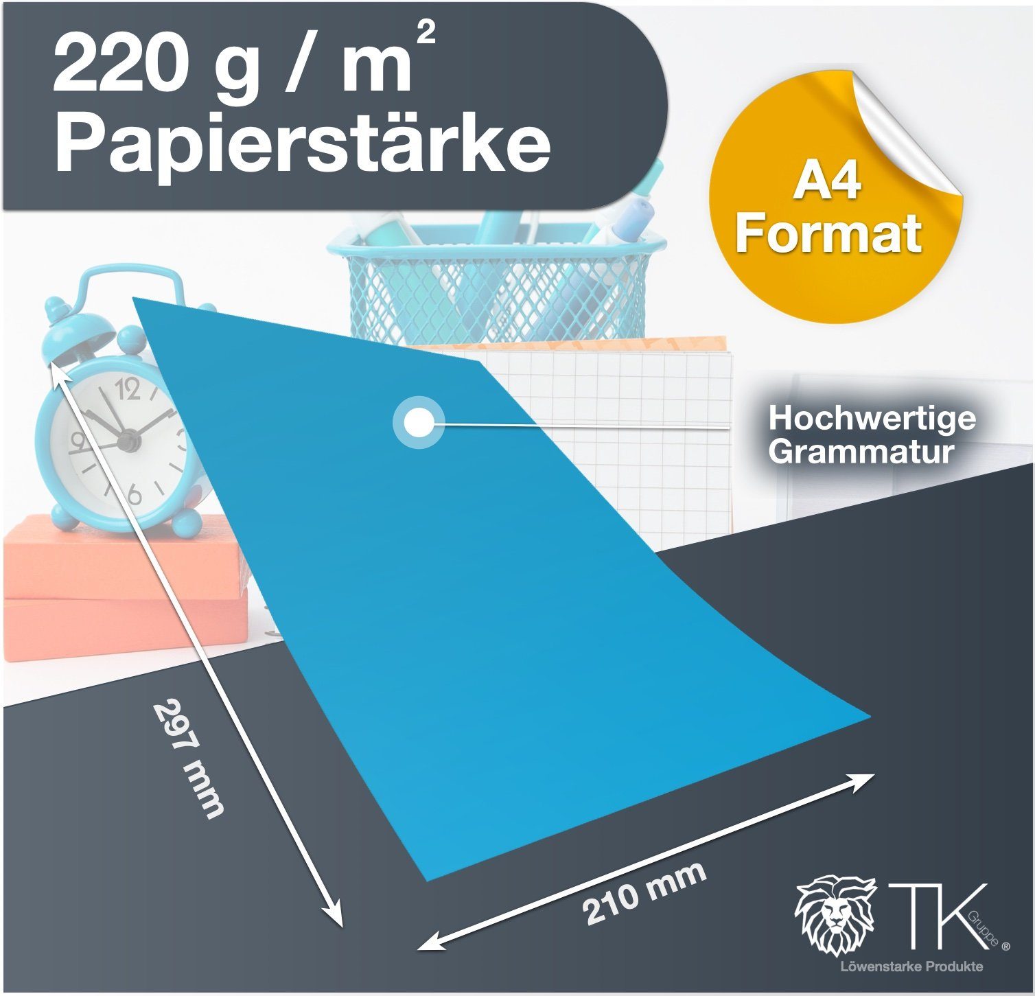 100 Kopierpapier Tonpapier 230 - Bastelkartonpapier Blatt A4 g/m² TK Buntpapier Gruppe