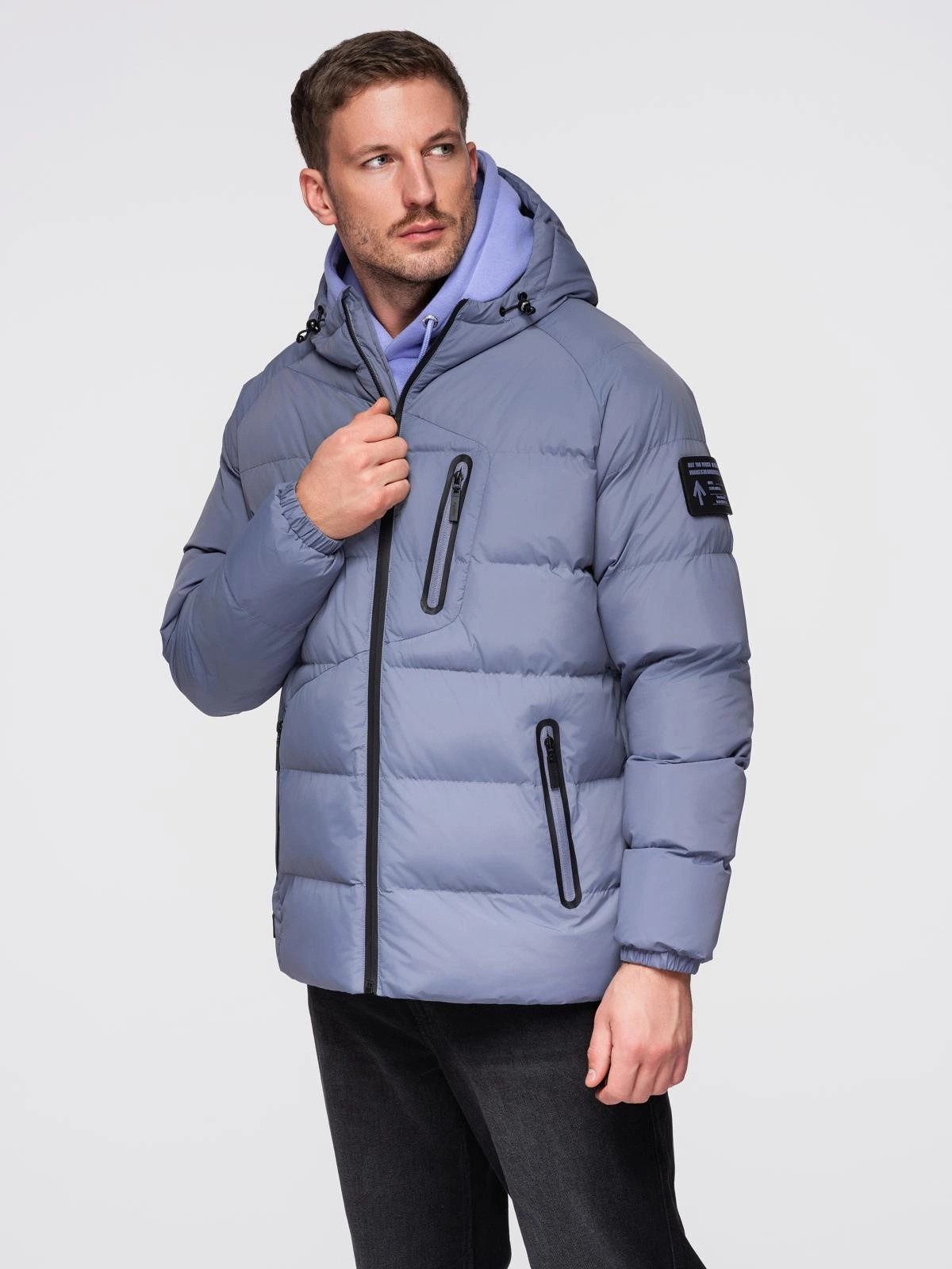 Winterjacke Gesteppte, wärmende Herrenjacke mit Raglanärmeln