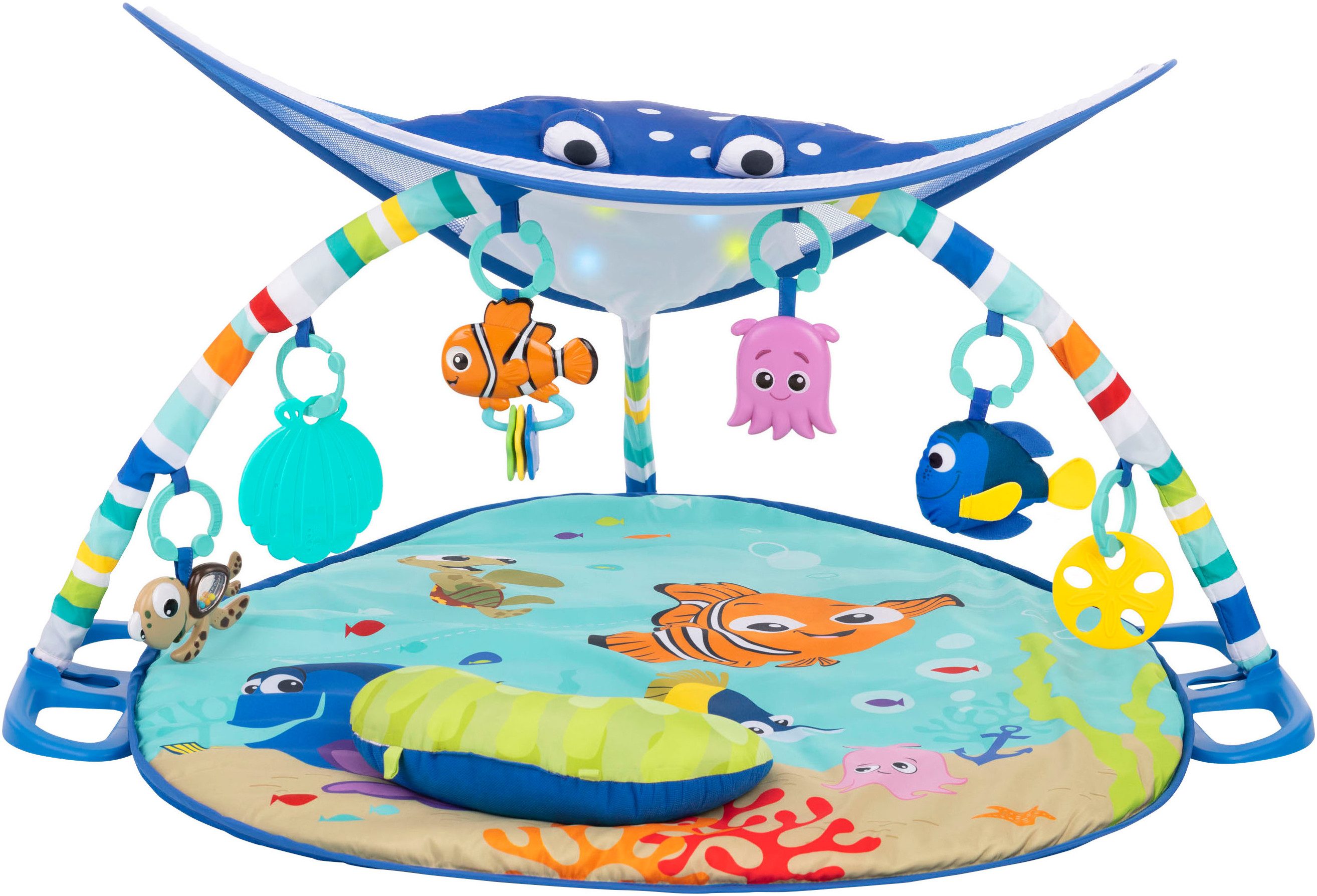 Bright Starts Spielbogen Finding Nemo Mr. Ray Ocean Lights & Music Gym, mit Licht- und Soundeffekt