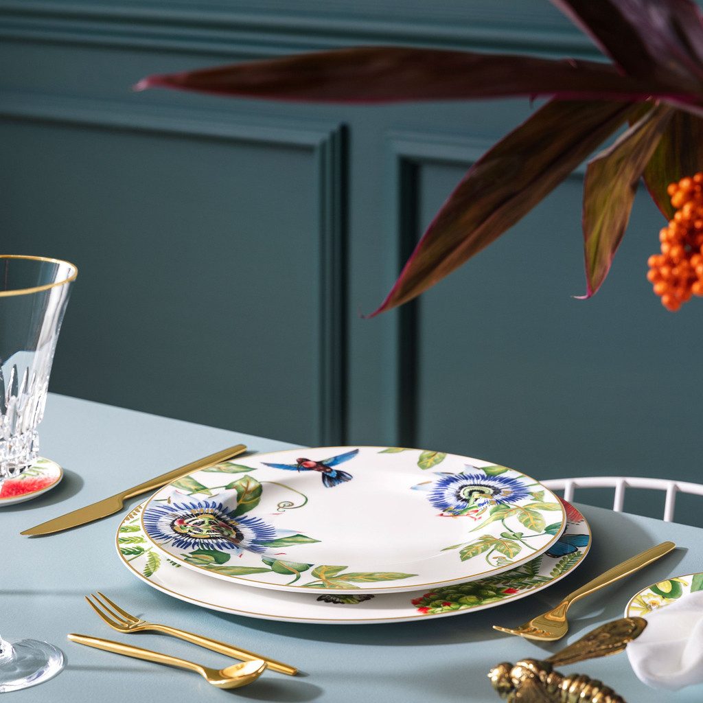 Villeroy & Boch Signature Speiseteller Amazonia Platzteller 31x31x2cm, (1 St), Premium Bone Porcelain, spülmaschinenfest, Made in Germany