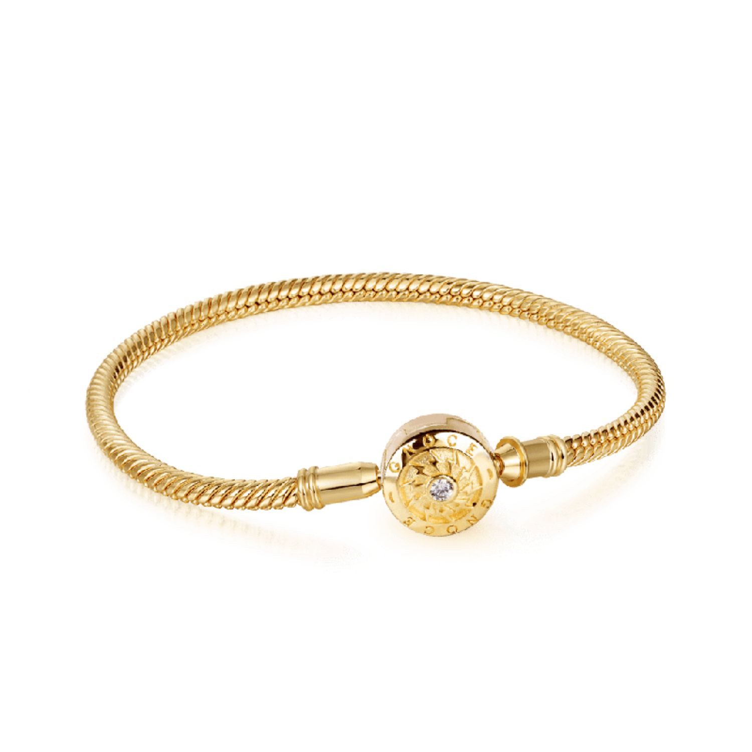 Gnoce Perlenarmband Gnoce Armband mit Zirkonia CGB017-18 Silber vergoldet günstig online kaufen